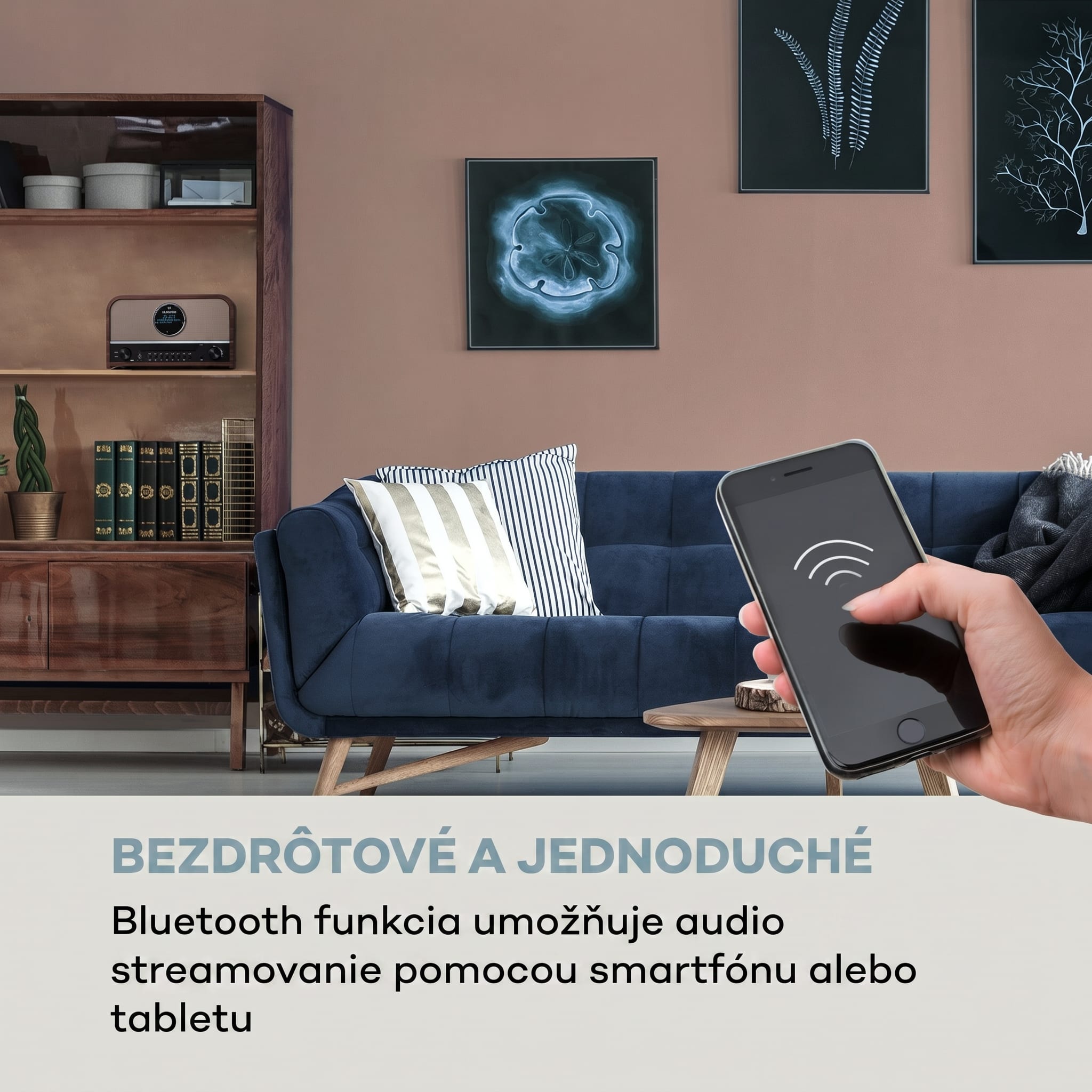 auna Columbia DAB rádio 60 W CD prehrávač DAB+/FM tuner USB nahrávanie Bluetooth – Obrázok 4