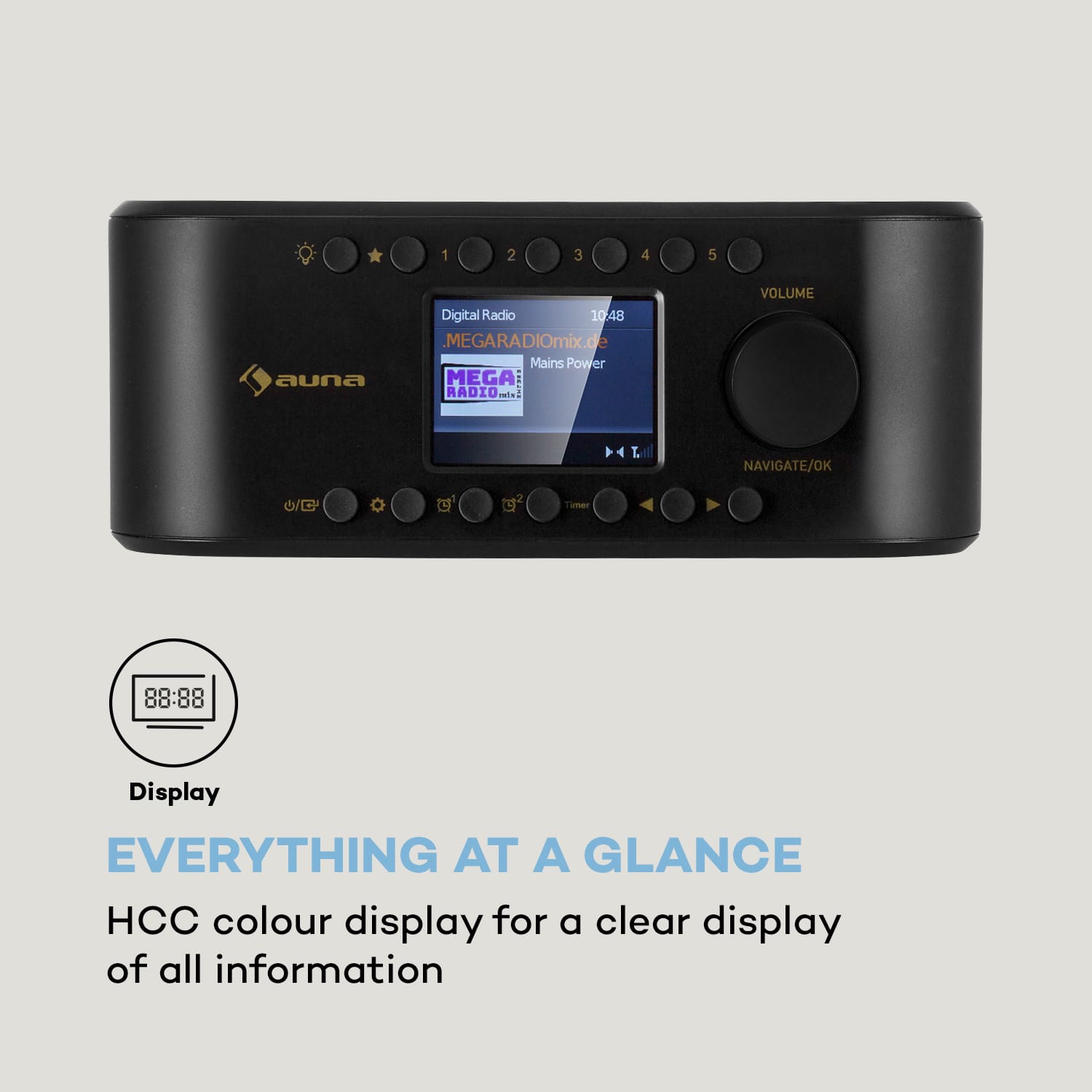 Auna Sound Maître DAB, Kuchynské rádio, Na zabudovanie pod skrinku, DAB+/UKW, BT, AUX – Obrázok 3