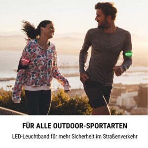 OneConcept LED náramok 2 dielna sada Silikón Suchý zips Vymeniteľná batéria