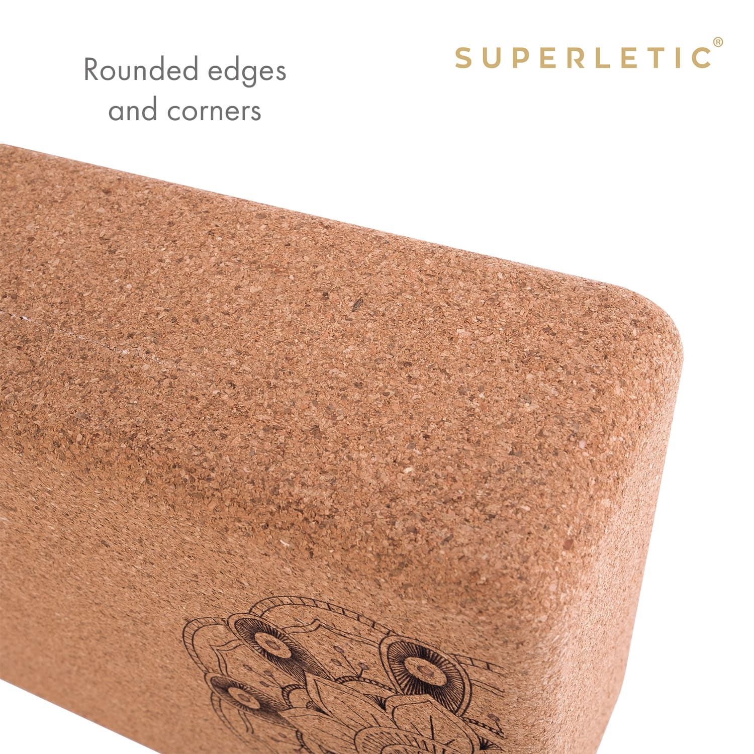 Capital Sports Bindo Professional, blok na jogu, 23 × 7,5 × 15 cm, korok, mandala – Obrázok 2