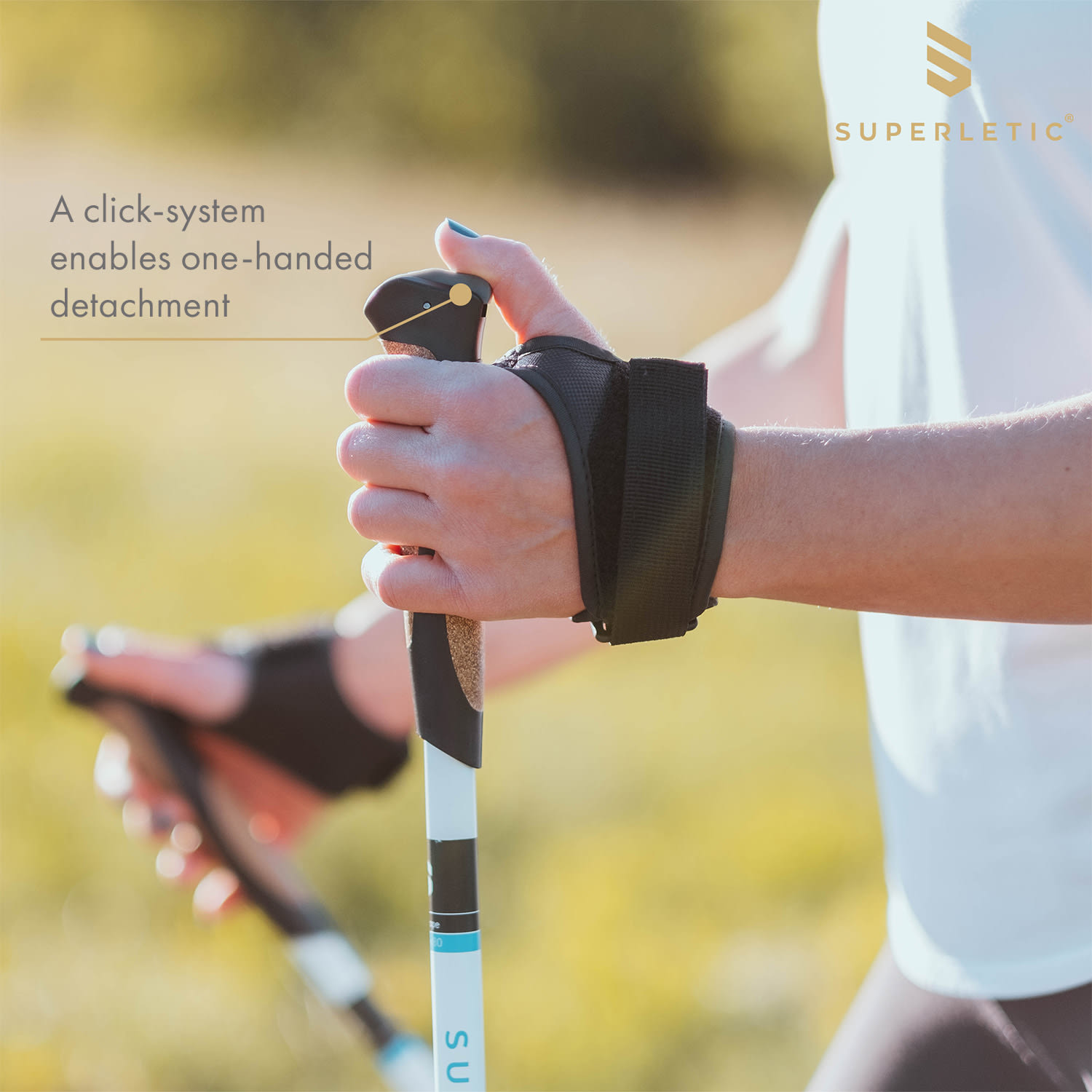 KLARFIT Sines FX Professional, nordic walking palice, 50 % karbón, 100 cm, korkové rukoväte – Obrázok 2