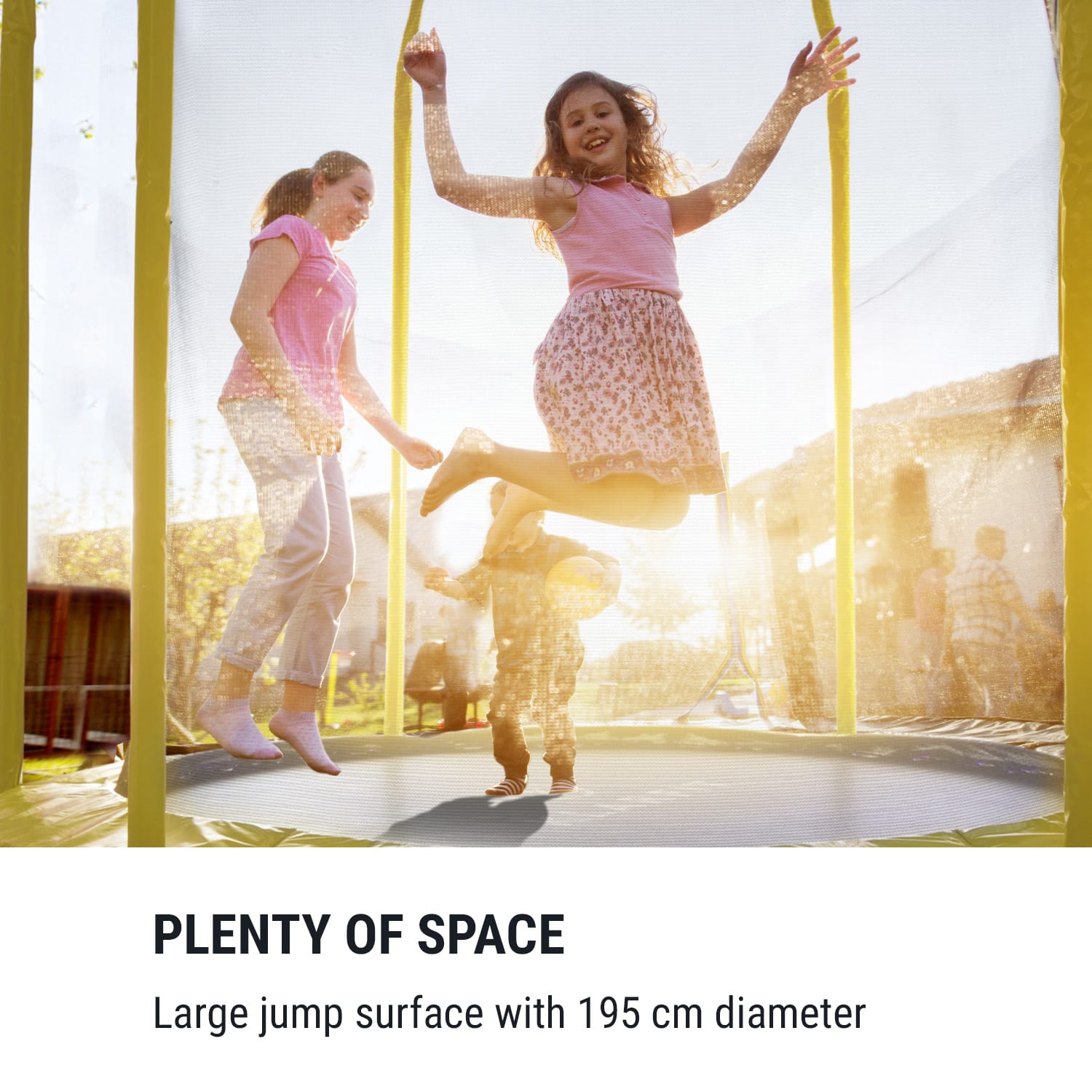 KLARFIT Jumpstarter, trampolína, 2,5 m Ø, sieť 120 kg max., 195 cm Ø skákacia plocha