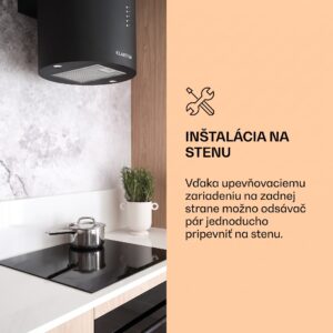 Klarstein Barella, digestor, 38 cm, 518 m³/h, LED, biely