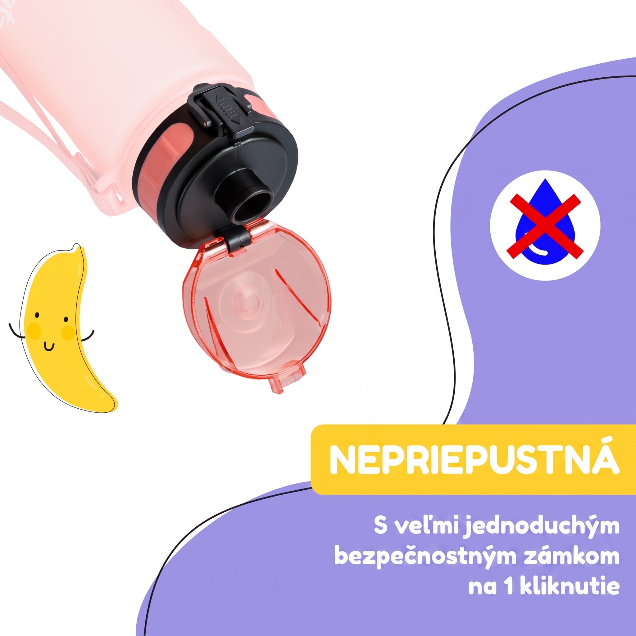 Klarstein Náhradné viečko Wakaba pre fľaše na vodu s objemom 350/400/500 ml | Plastové hrdlo | Bez BPA – Obrázok 3