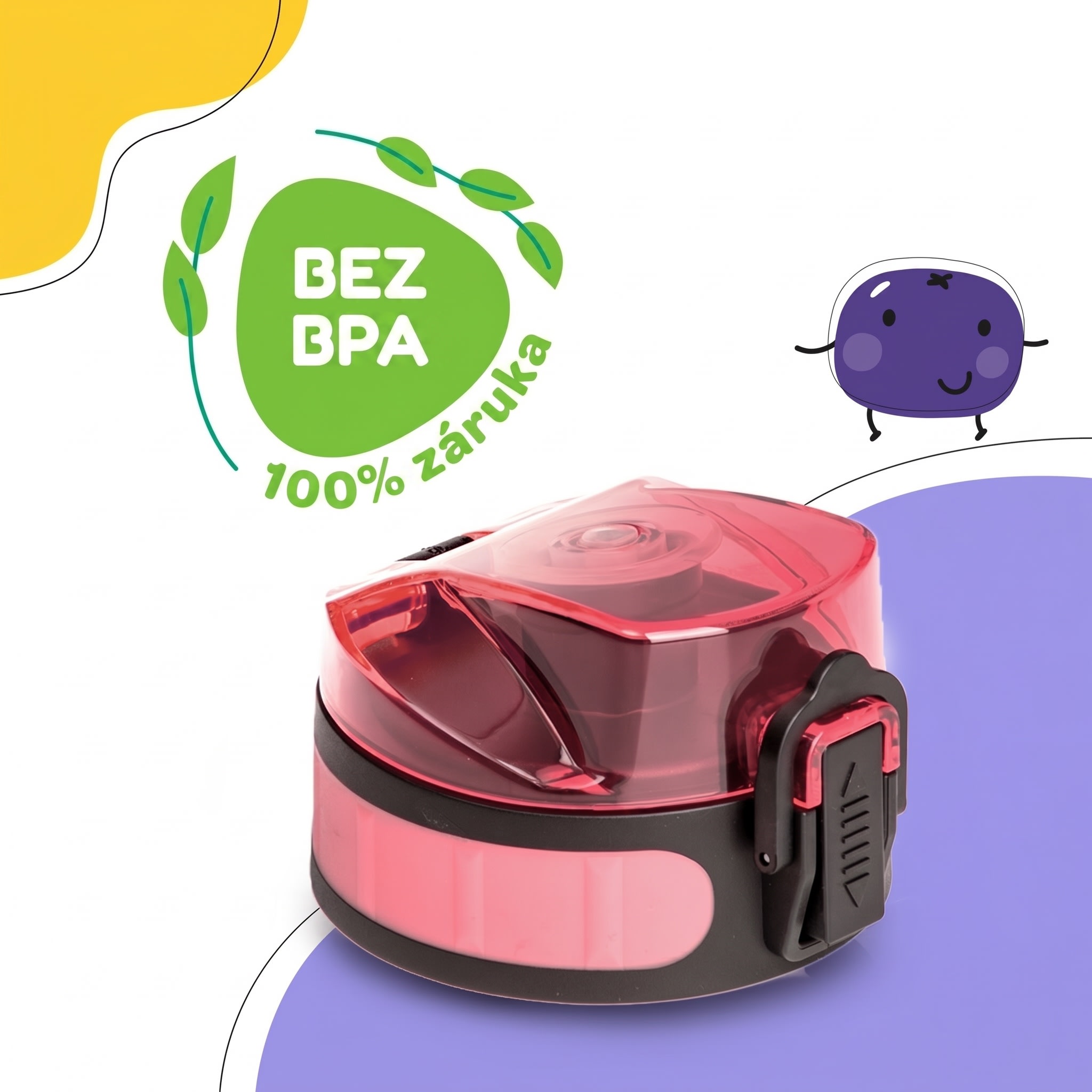 Klarstein Náhradné viečko Wakaba pre fľaše na vodu s objemom 350/400/500 ml | Plastové hrdlo | Bez BPA