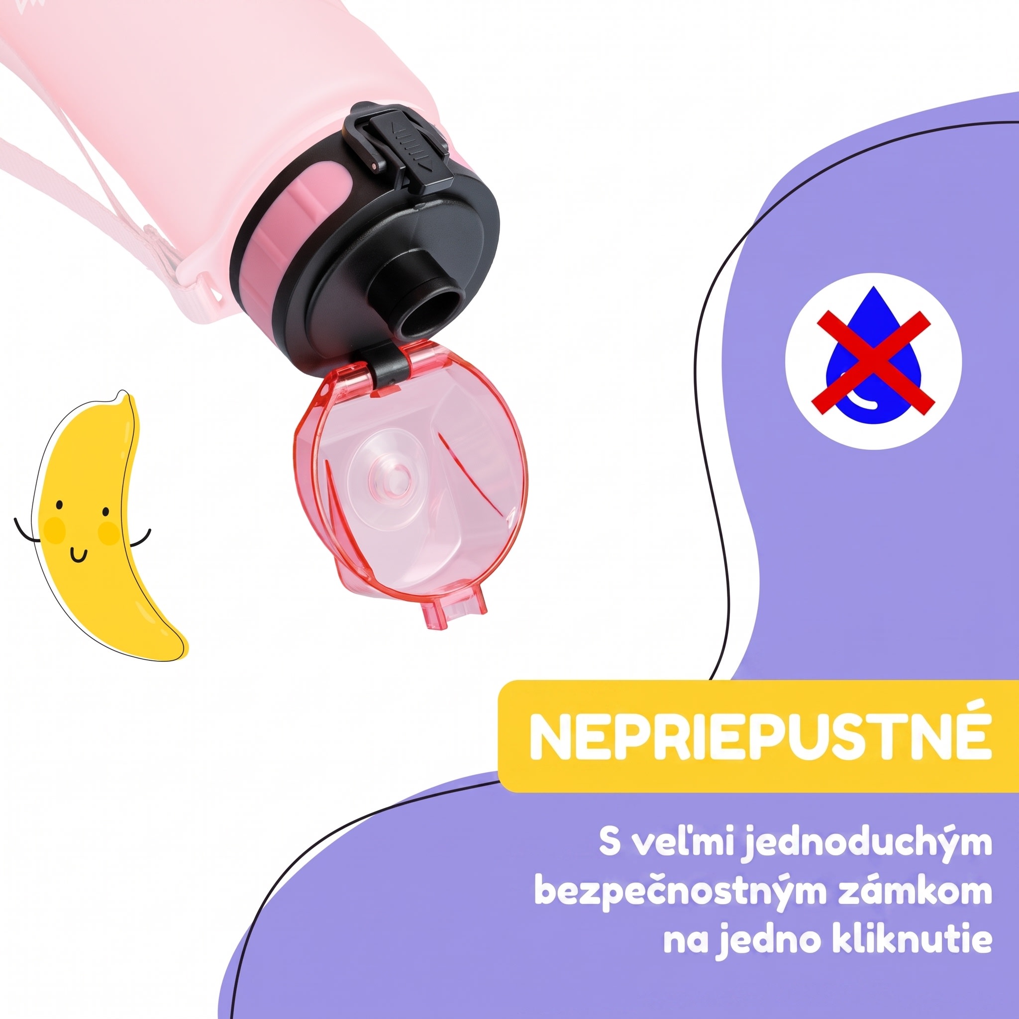 Klarstein Náhradné viečko Wakaba pre fľaše na vodu s objemom 350/400/500 ml | Plastové hrdlo | Bez BPA – Obrázok 3