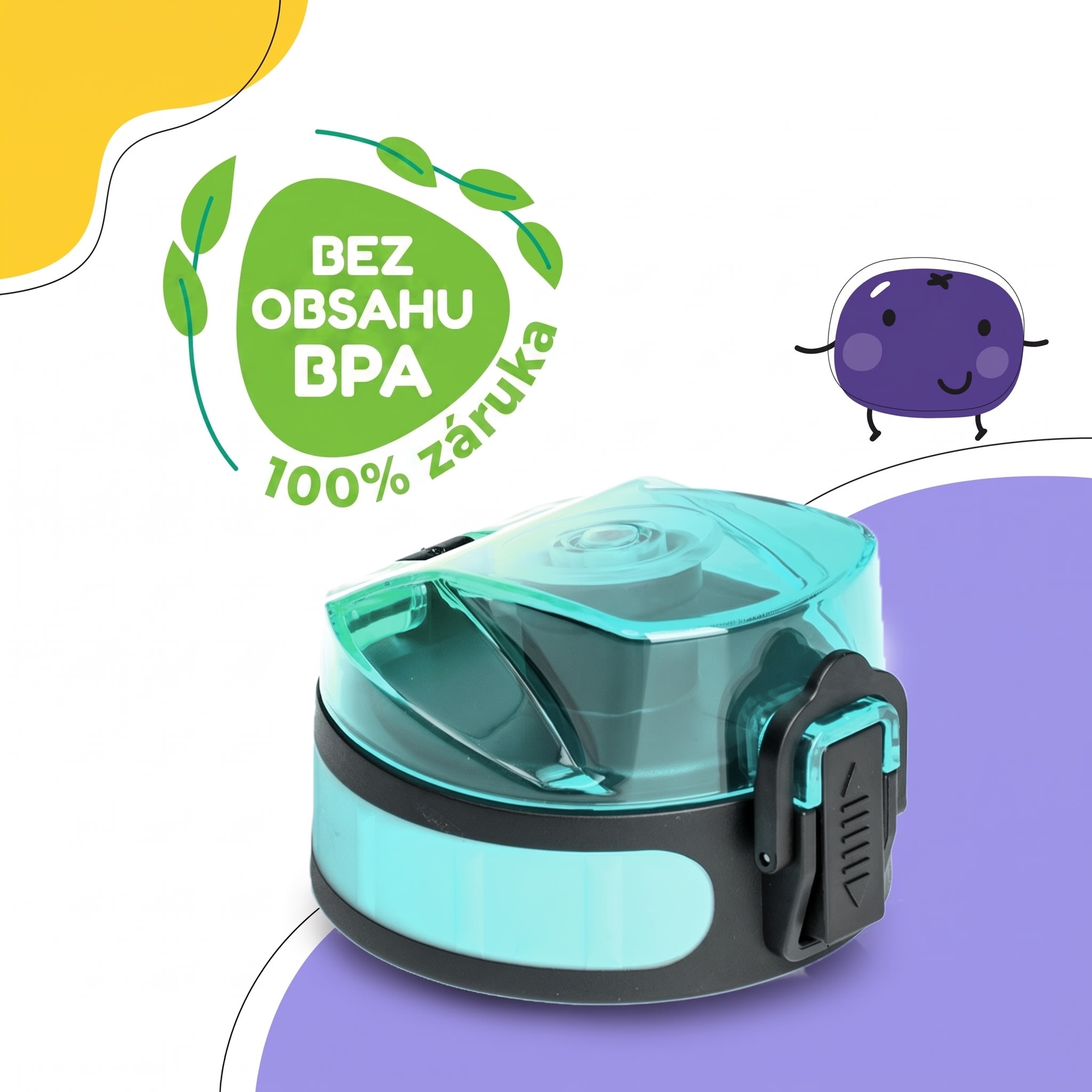 Klarstein Náhradné viečko Wakaba pre fľaše na vodu s objemom 350/400/500 ml | Plastové hrdlo | Bez BPA
