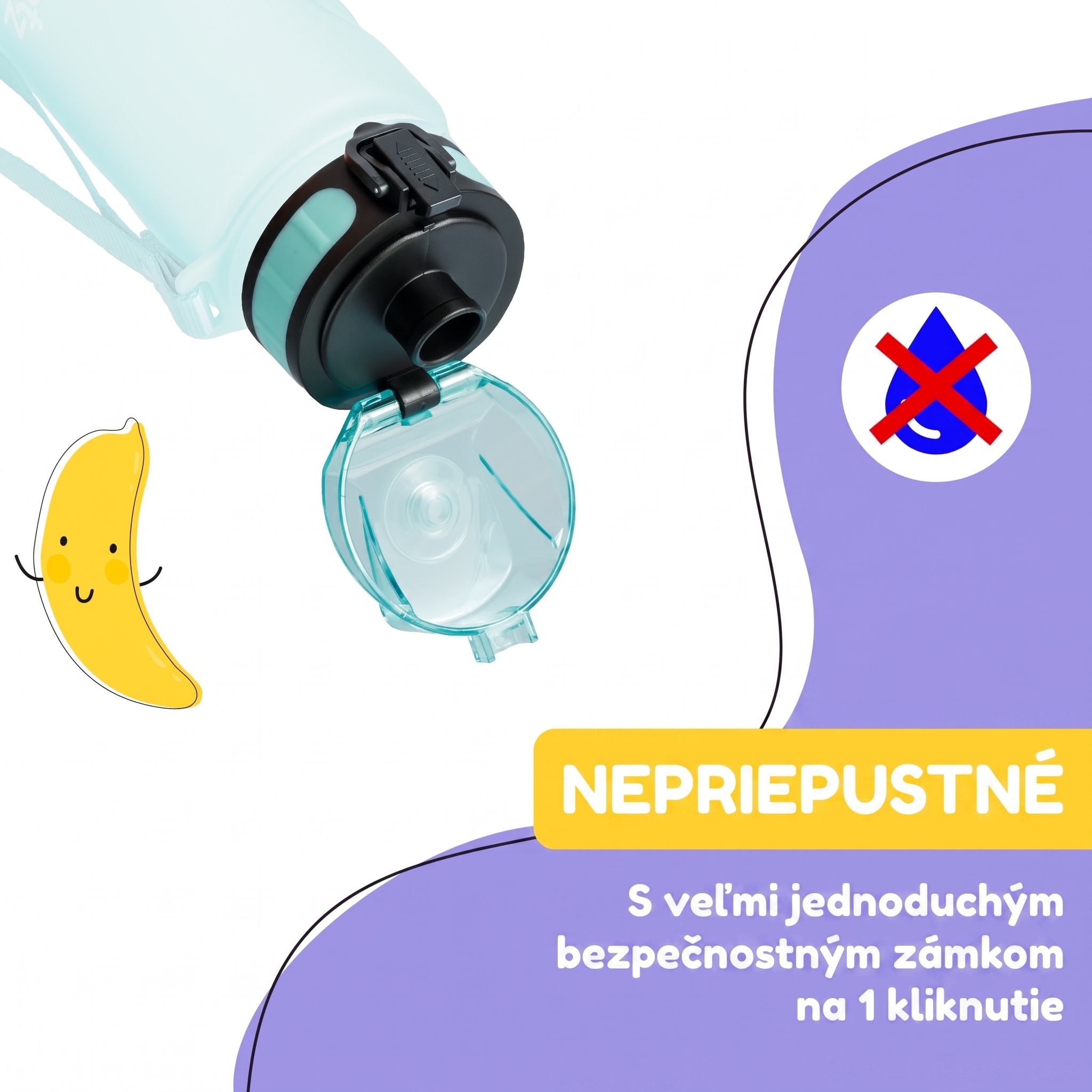 Klarstein Náhradné viečko Wakaba pre fľaše na vodu s objemom 350/400/500 ml | Plastové hrdlo | Bez BPA – Obrázok 3