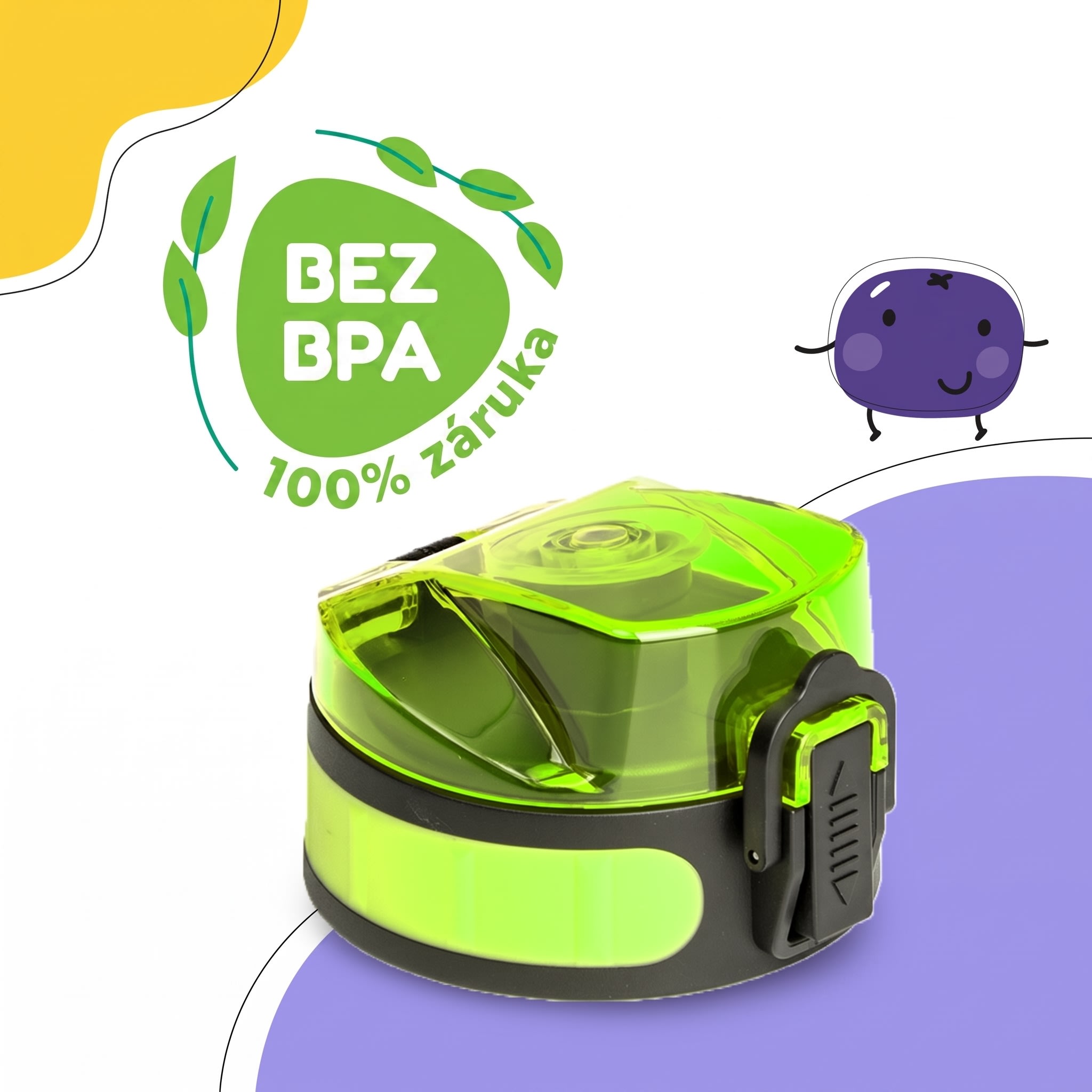 Klarstein Náhradné viečko Wakaba pre fľaše na vodu s objemom 350/400/500 ml | Plastové hrdlo | Bez BPA