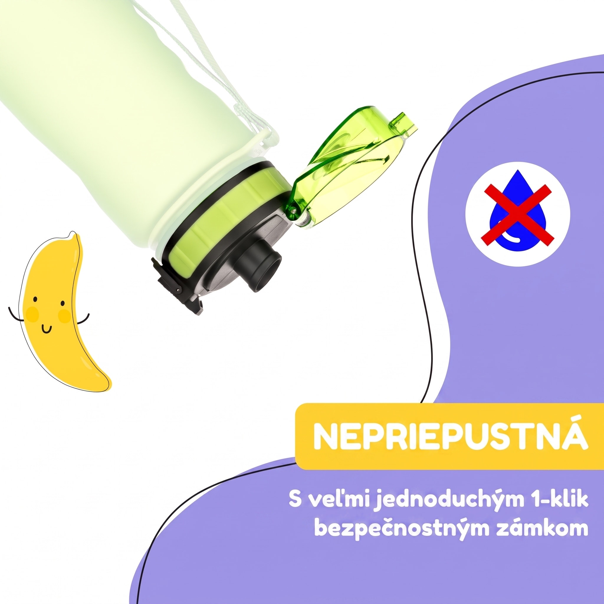 Klarstein Náhradné viečko Wakaba pre fľaše na vodu s objemom 350/400/500 ml | Plastové hrdlo | Bez BPA – Obrázok 3