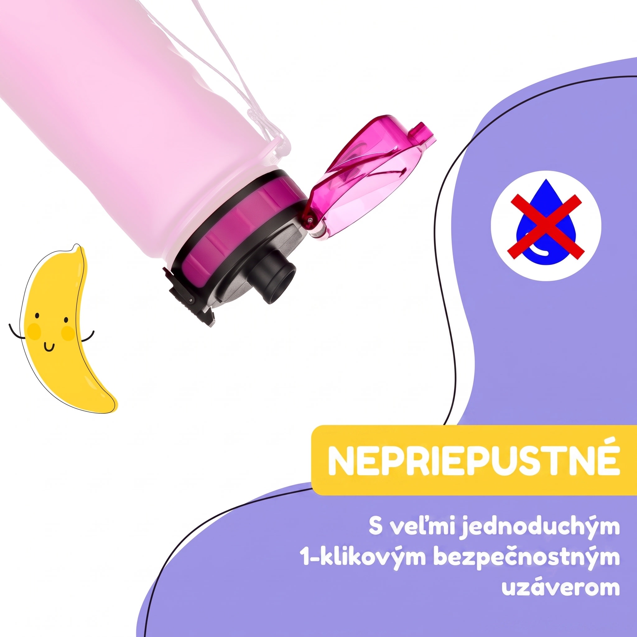 Klarstein Náhradné viečko Wakaba pre fľaše na vodu s objemom 350/400/500 ml | Plastové hrdlo | Bez BPA – Obrázok 3