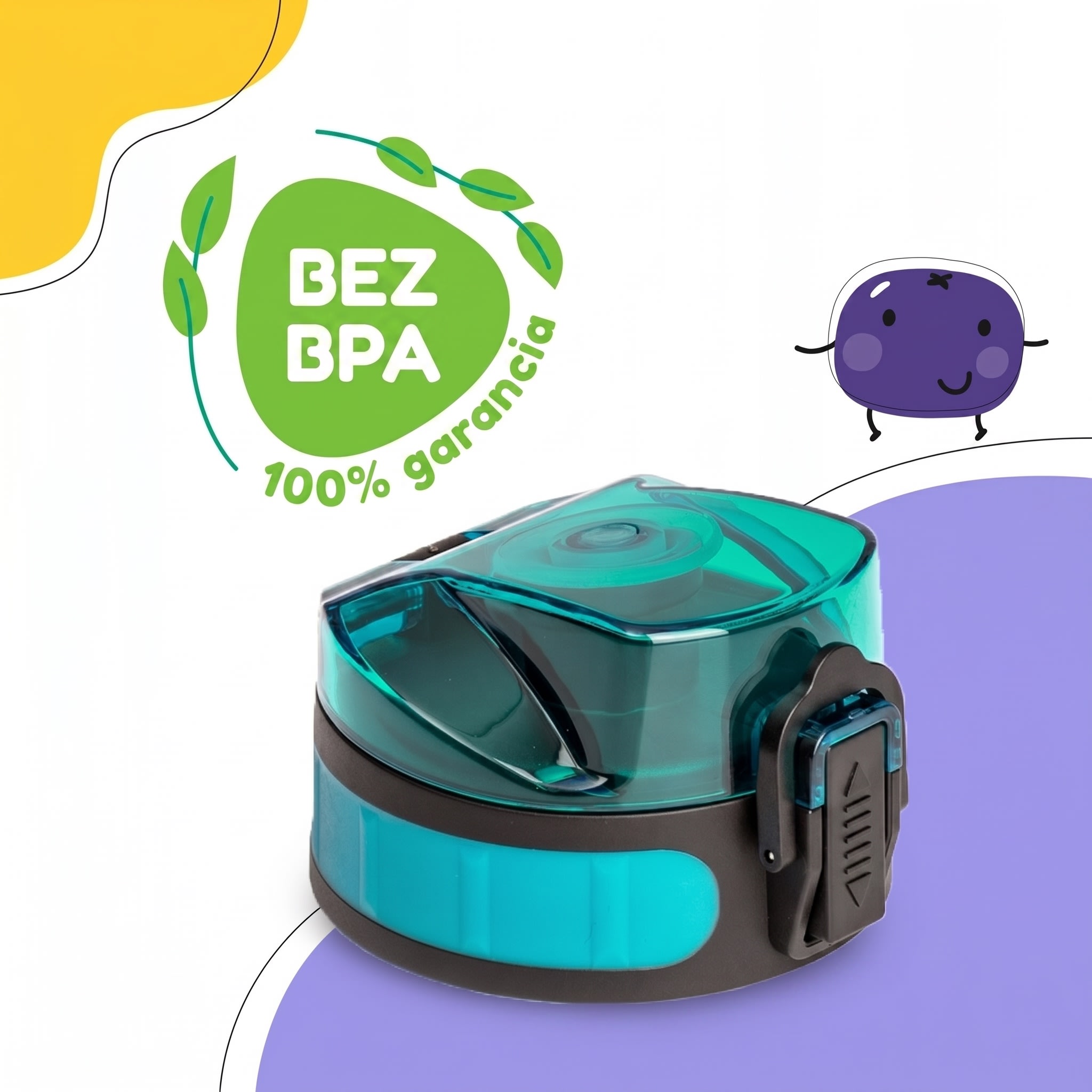 Klarstein Náhradné viečko Wakaba pre fľaše na vodu s objemom 350/400/500 ml | Plastové hrdlo | Bez BPA