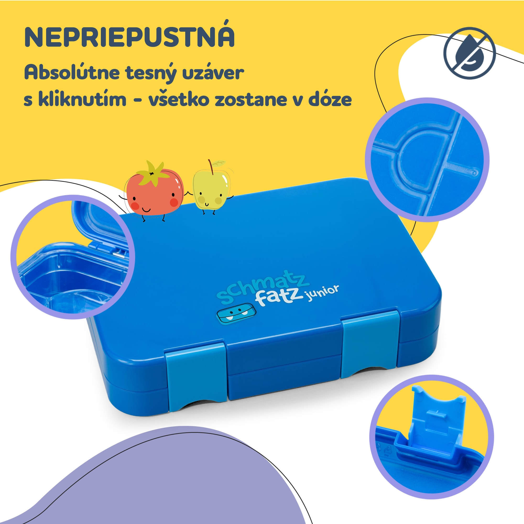 Klarstein Schmatzfatz junior, desiatový box, 6 priehradiek, 21,3 × 15 × 4,5 cm – Obrázok 2