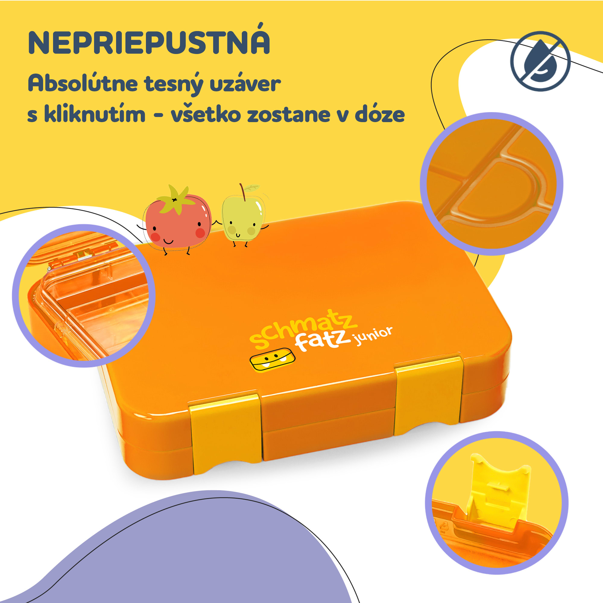 Klarstein Schmatzfatz junior, desiatový box, 6 priehradiek, 21,3 × 15 × 4,5 cm – Obrázok 2