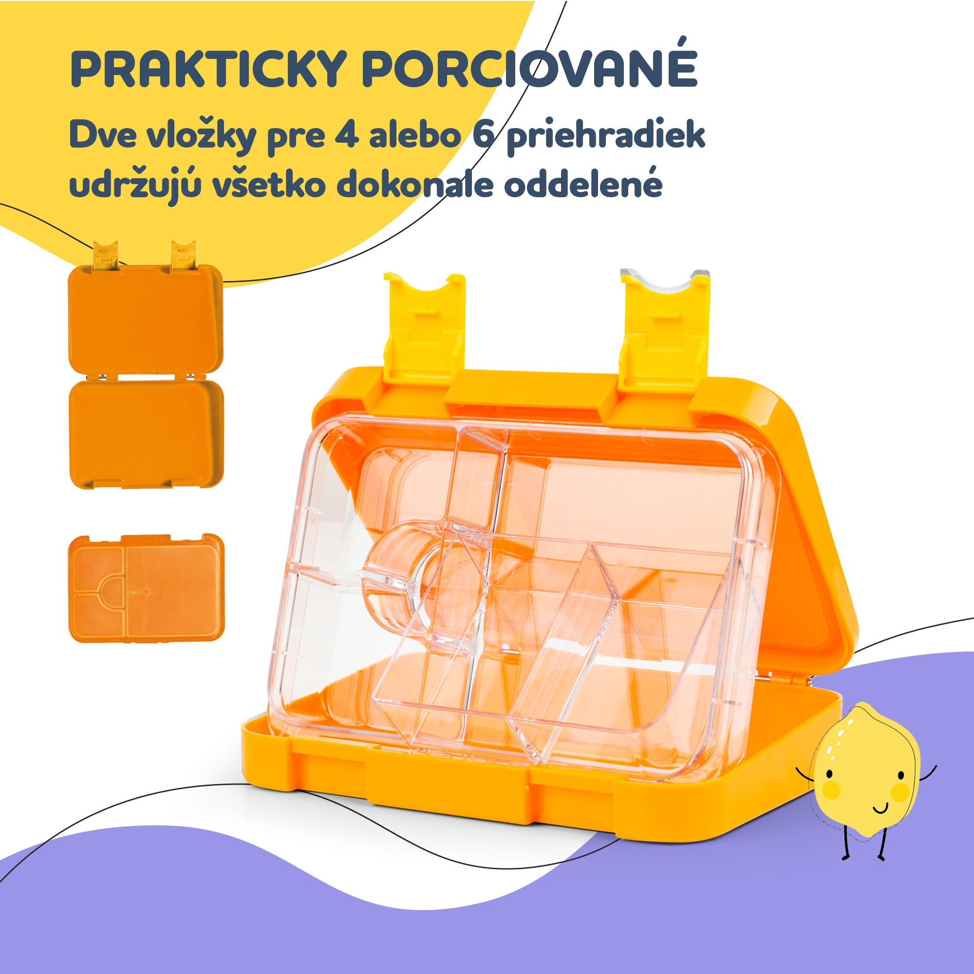 Klarstein Schmatzfatz junior, desiatový box, 6 priehradiek, 21,3 × 15 × 4,5 cm – Obrázok 3