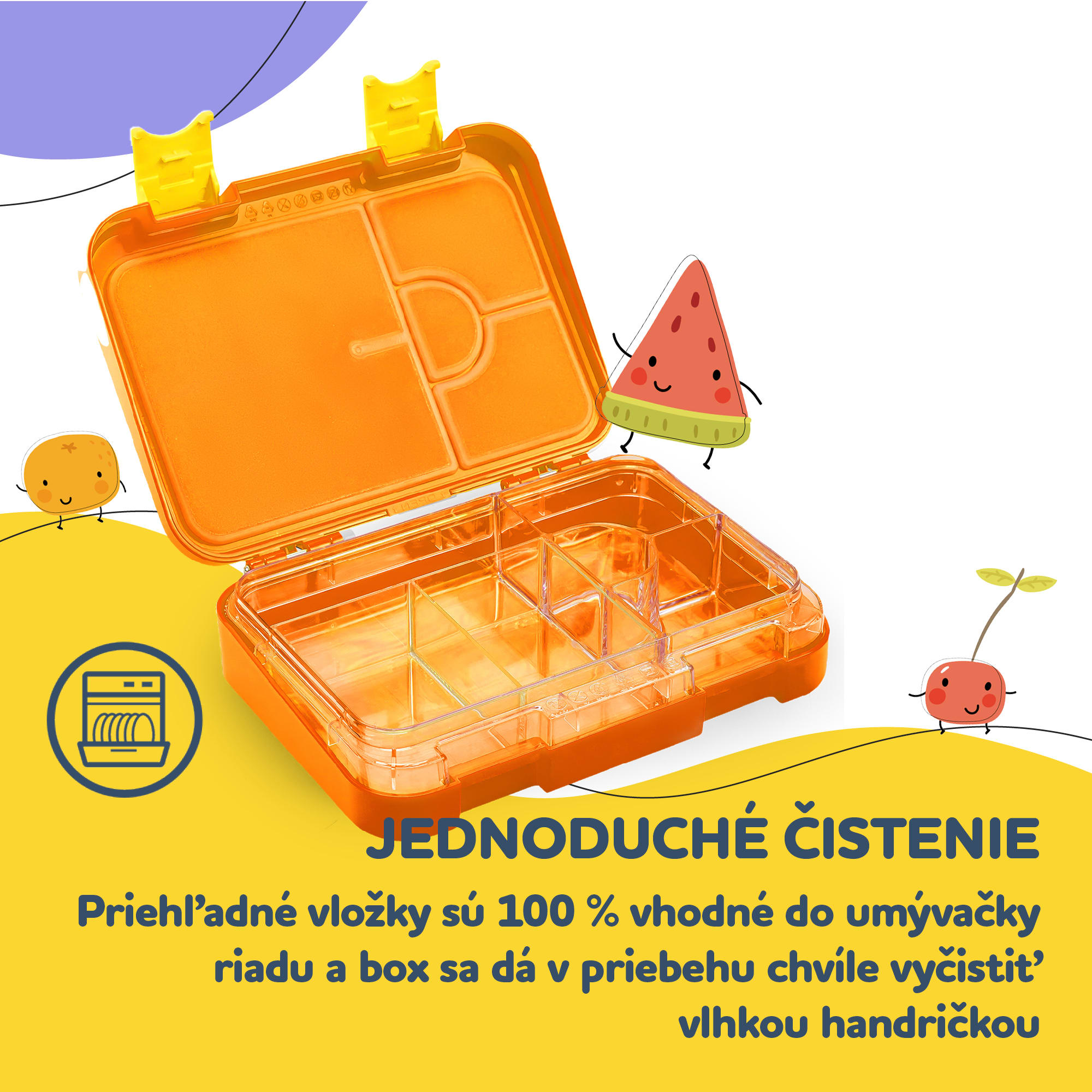 Klarstein Schmatzfatz junior, desiatový box, 6 priehradiek, 21,3 × 15 × 4,5 cm – Obrázok 4