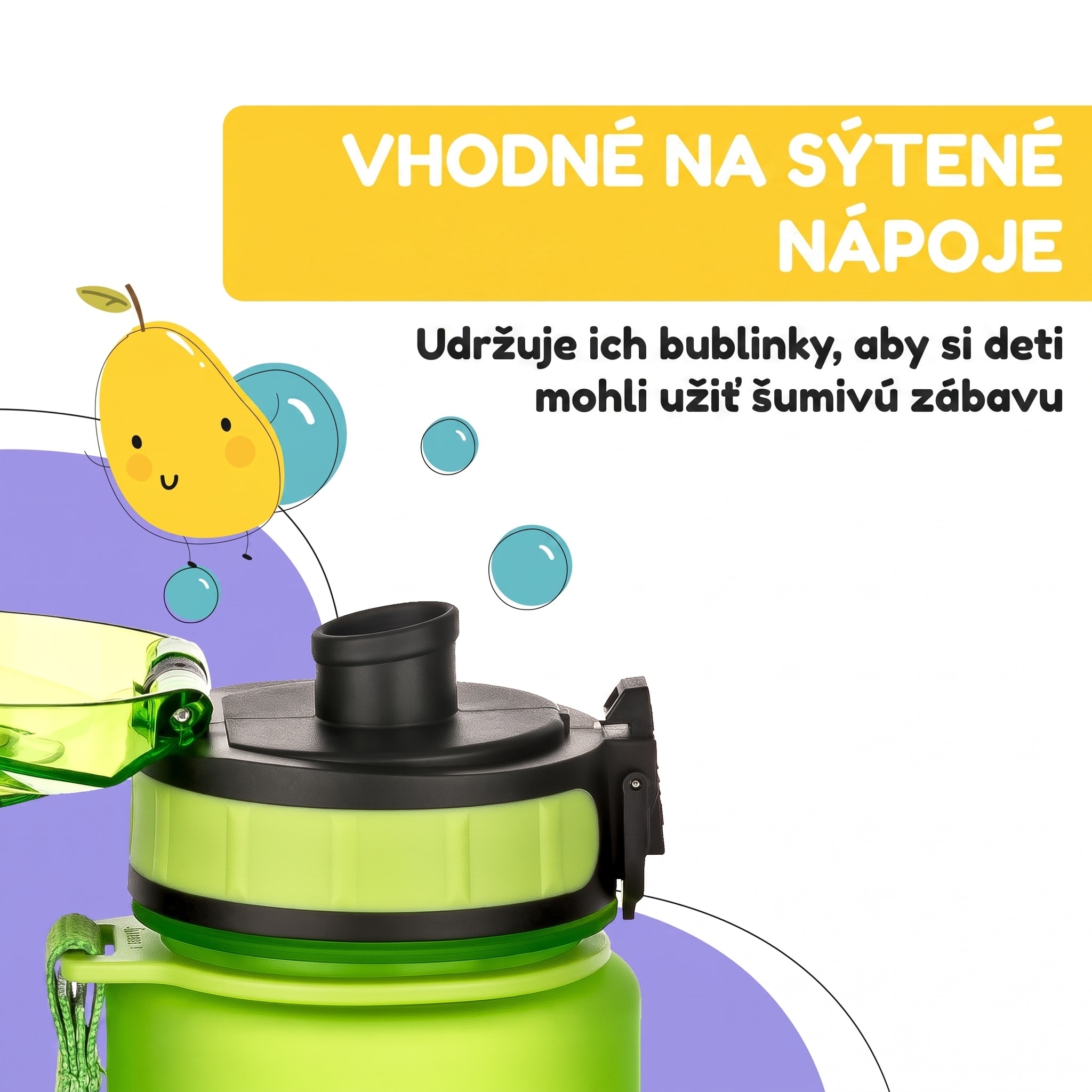Klarstein Schmatzfatz Wakaba detská fľaša na pitie | 500 ml | Tritan | Popruh na prenášanie | Bez BPA – Obrázok 4