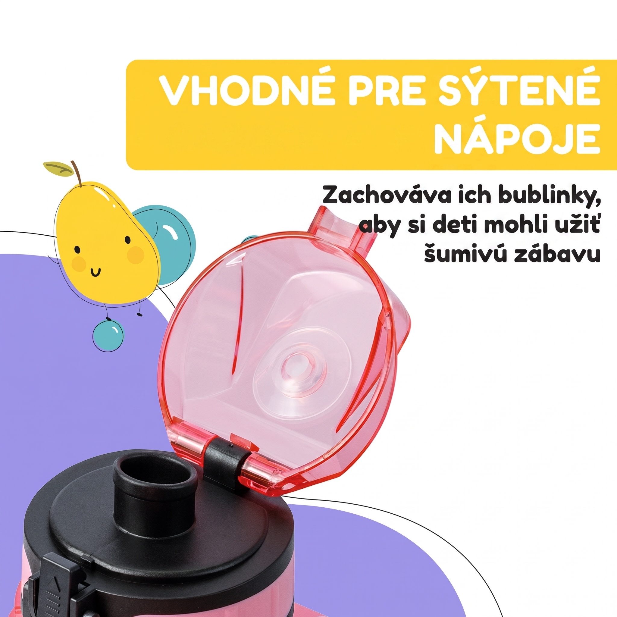 Klarstein Schmatzfatz Wakaba fľaša na pitie | 350 ml | Tritan | Popruh na prenášanie | Bez BPA – Obrázok 4