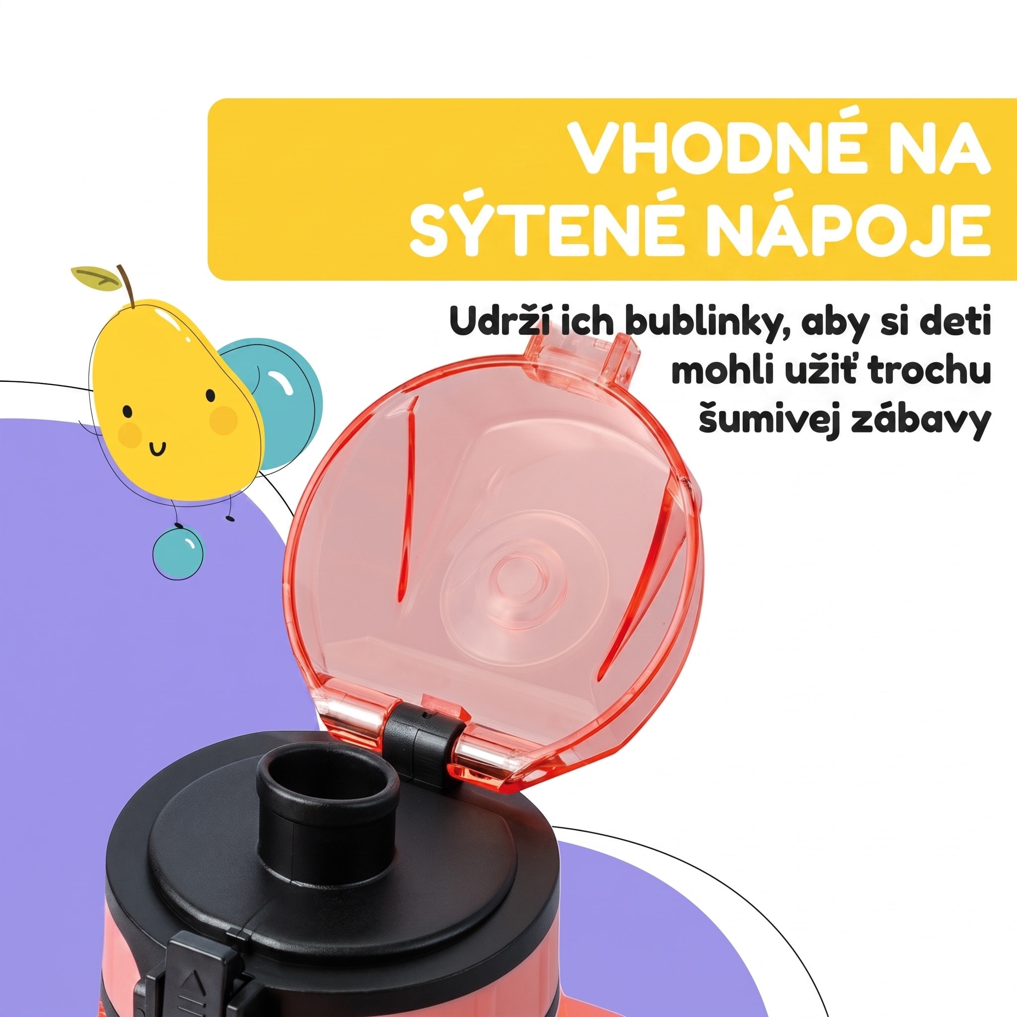 Klarstein Schmatzfatz Wakaba fľaša na pitie | 350 ml | Tritan | Popruh na prenášanie | Bez BPA – Obrázok 4