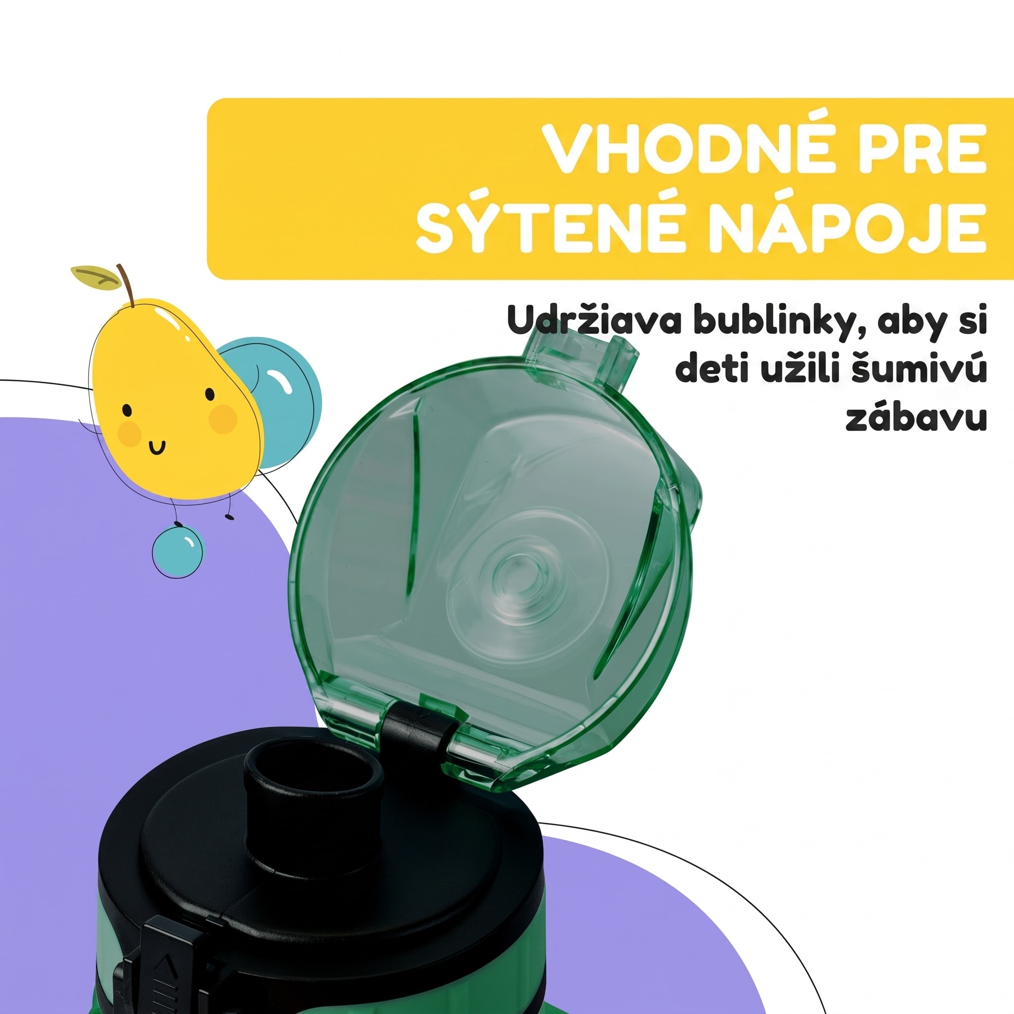 Klarstein Schmatzfatz Wakaba fľaša na pitie | 350 ml | Tritan | Popruh na prenášanie | Bez BPA – Obrázok 4