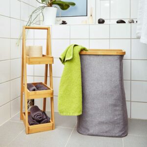 Blumfeldt Premium, regál do sprchy, 26 x 66 x 18 cm, odolný voči vode, bambus