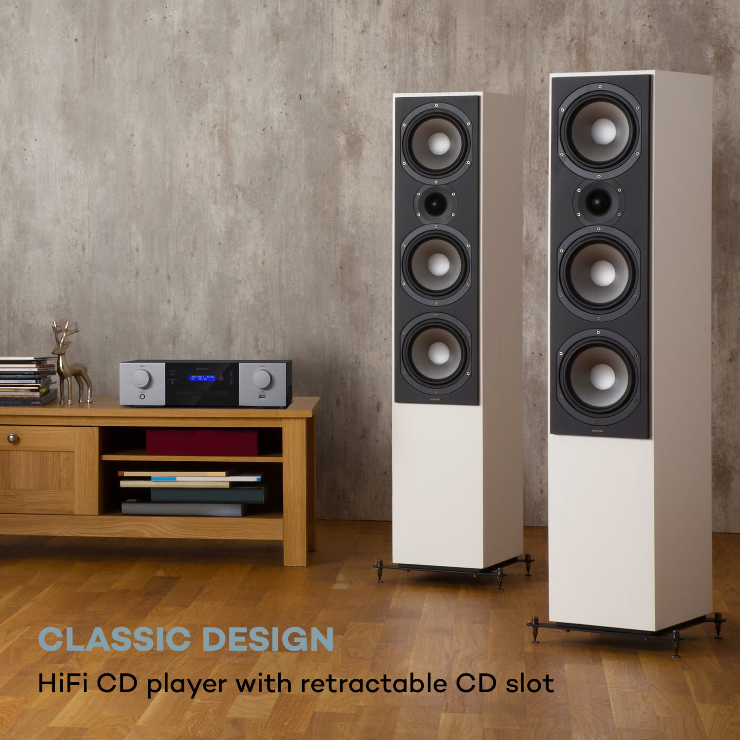Auna CD-1000 DG, CD Prehrávač, USB, MP3, diaľkové ovládanie, LED displej, hliník
