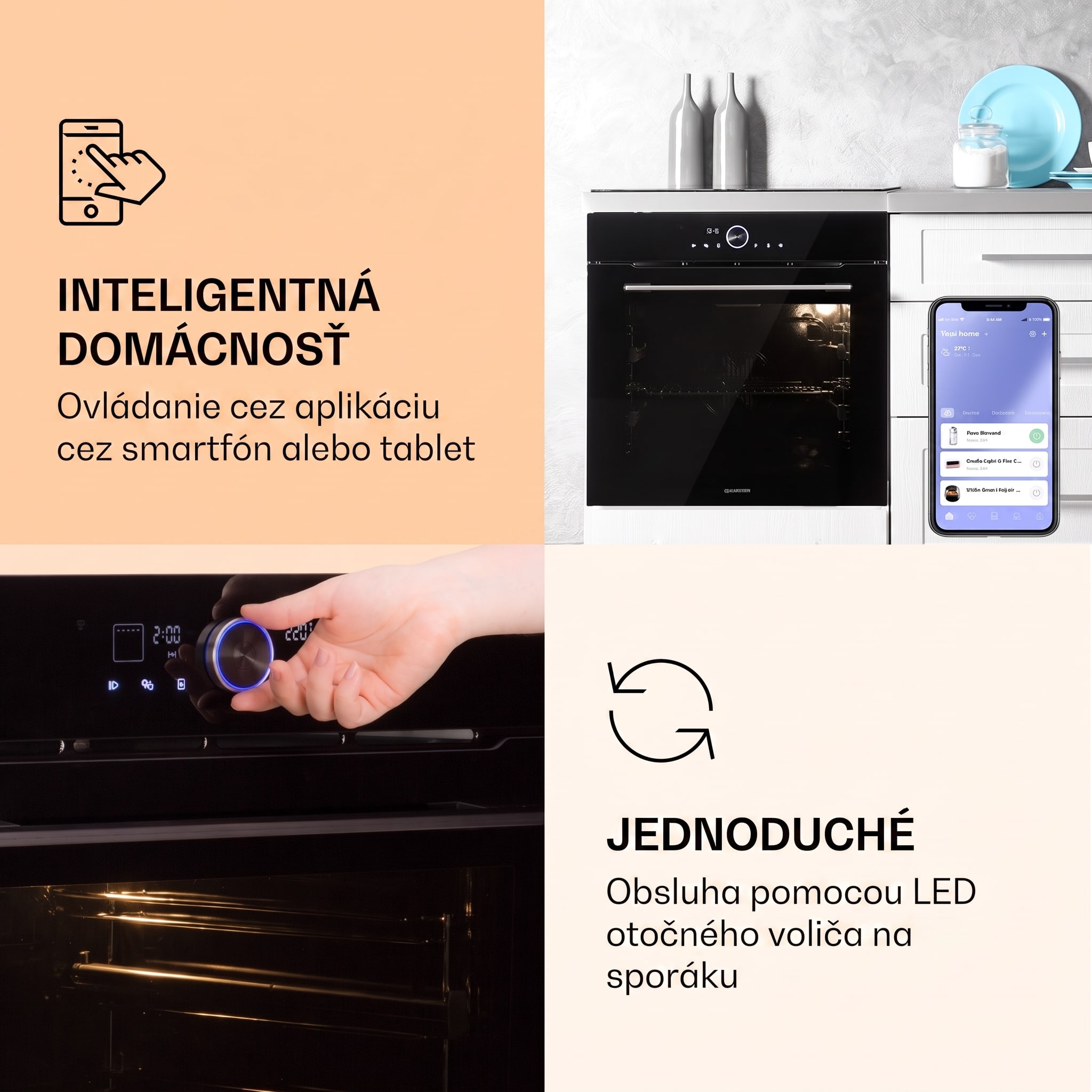 Klarstein Illuminosa Smart, vstavaná rúra, 2800 W, 11 funkcií, ovládanie pomocou aplikácie – Obrázok 2
