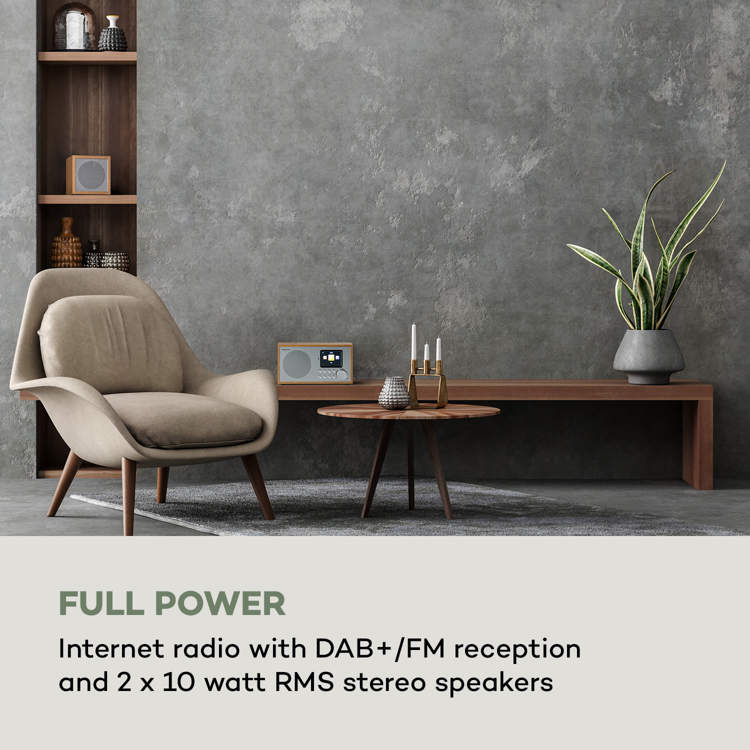 Auna Silver Star Mini Two, internetové DAB+/FM rádio, WiFi, BT, TWS reproduktor