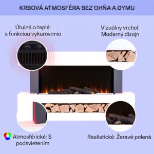 Klarstein Studio Light & Fire 3 Smart, krb, 1000/2000 W, MDF, WiFi Control