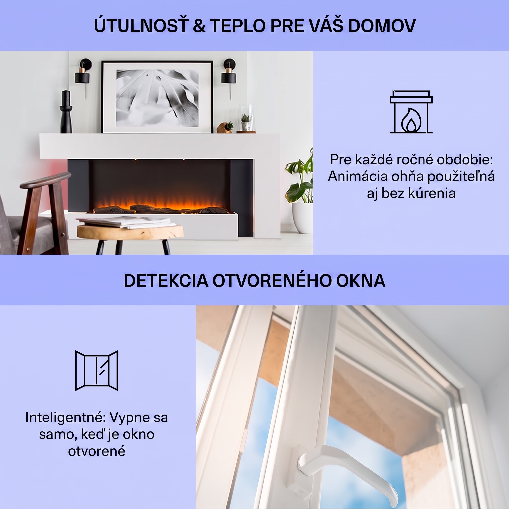Klarstein Studio Light & Fire 2 Smart, krb, 1000/2000 W, MDF, WiFi Control – Obrázok 3
