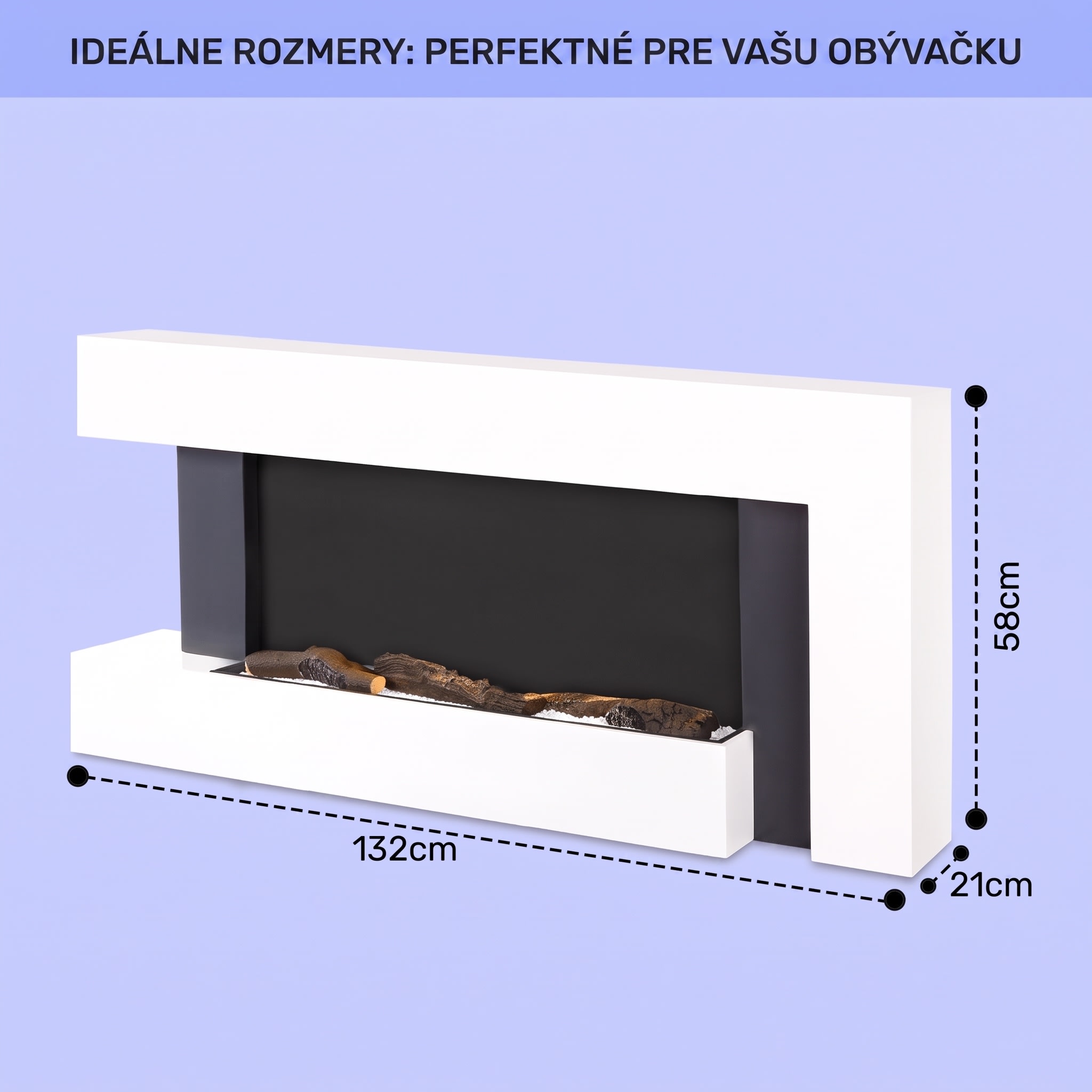 Klarstein Studio Light & Fire 2 Smart, krb, 1000/2000 W, MDF, WiFi Control – Obrázok 4