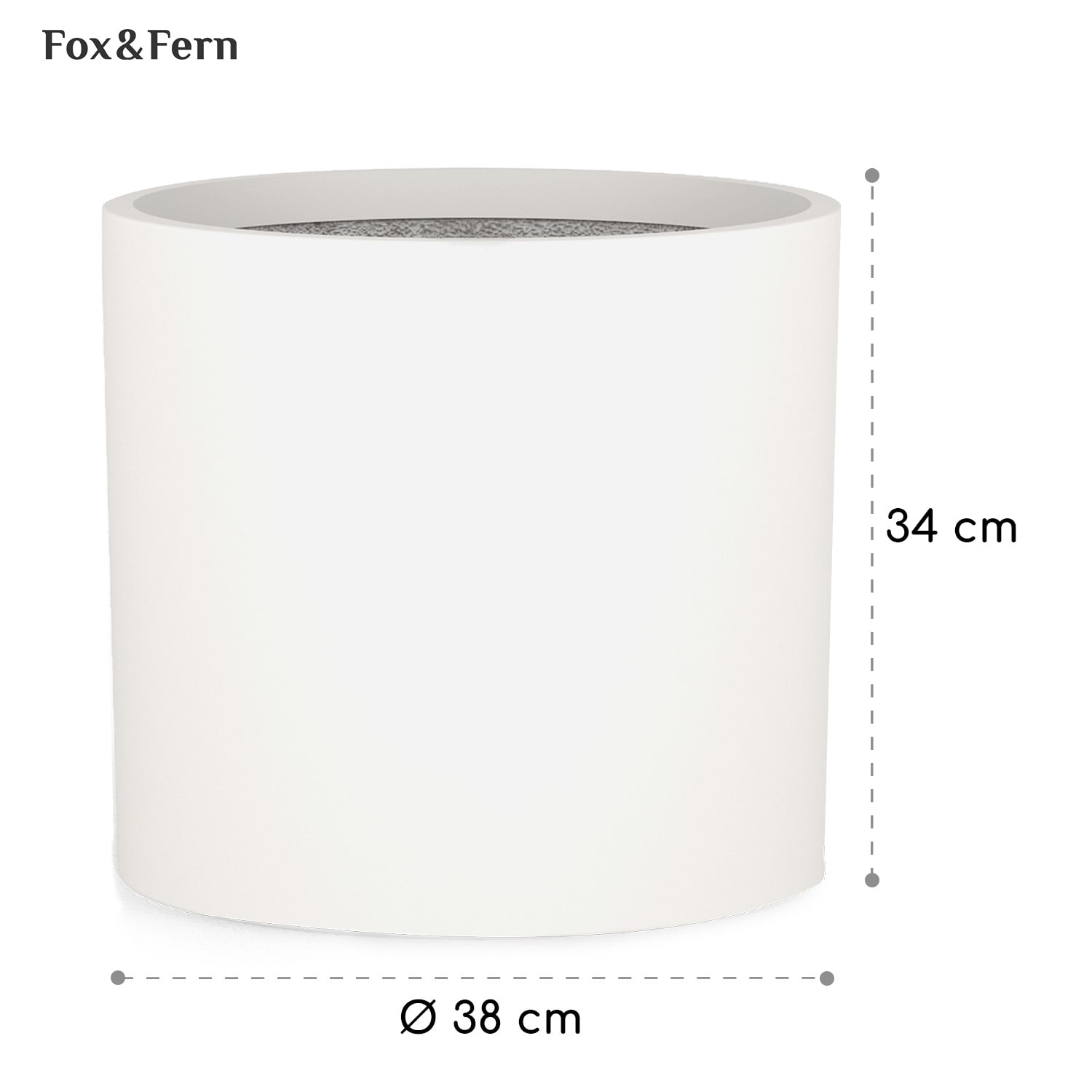 Fox & Fern Gendt, kvetináč, fiberstone, interiér/exteriér – Obrázok 4