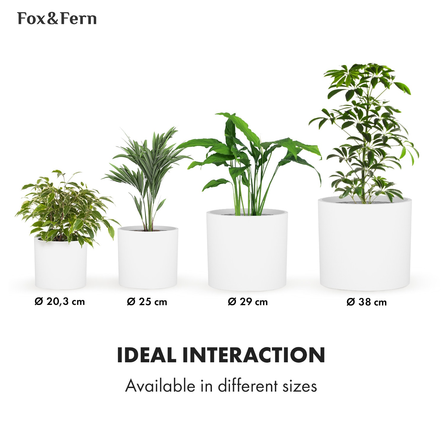 Fox & Fern Gendt, kvetináč, fiberstone, interiér/exteriér – Obrázok 4