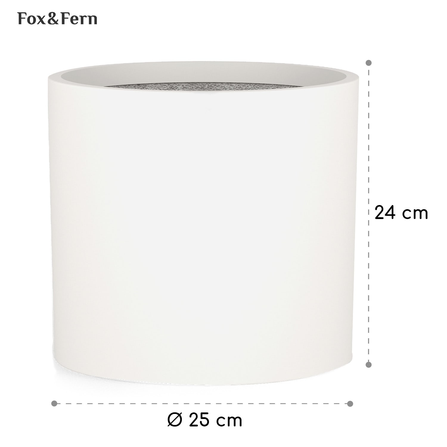 Fox & Fern Gendt, kvetináč, fiberstone, interiér/exteriér – Obrázok 4