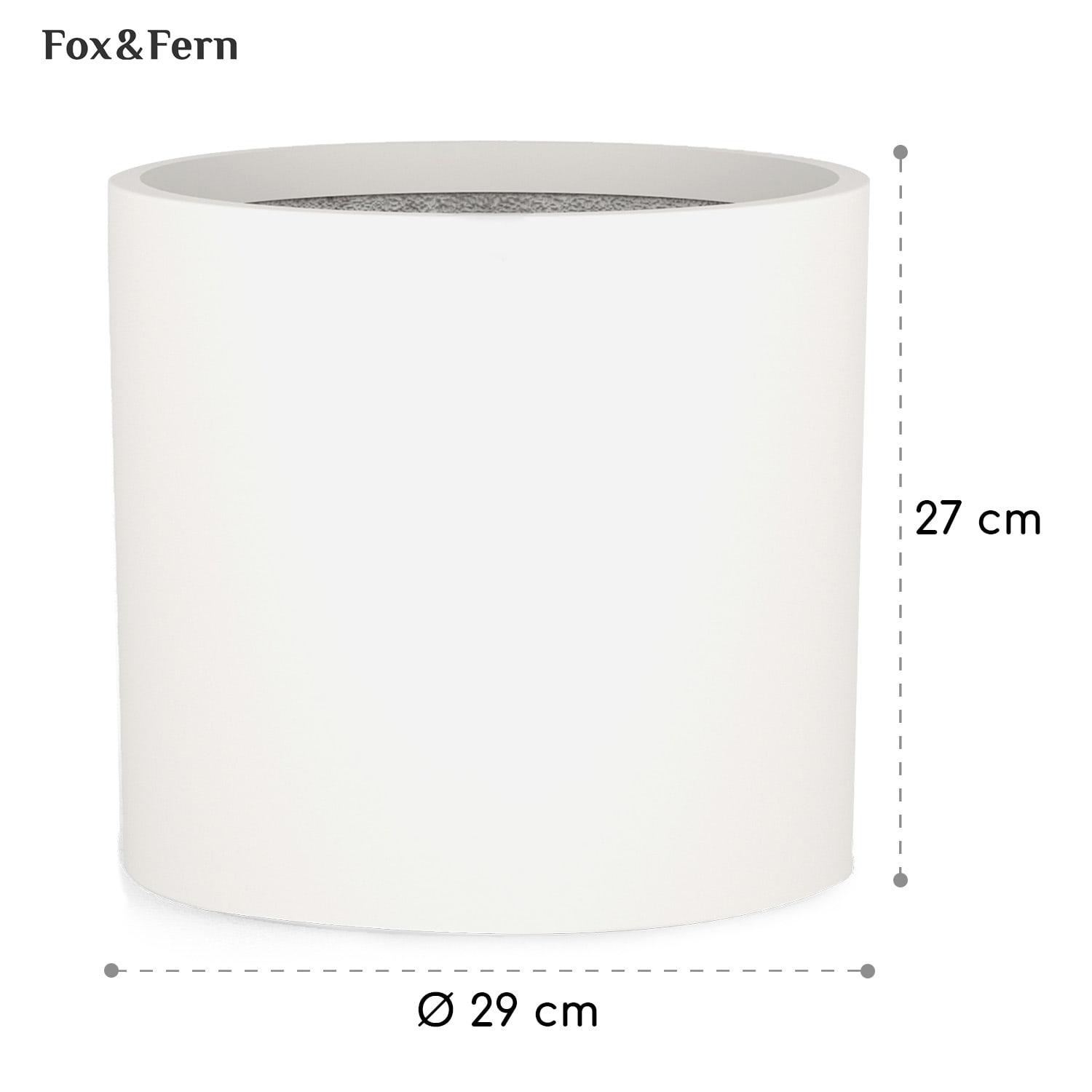 Fox & Fern Gendt, kvetináč, fiberstone, interiér/exteriér – Obrázok 4