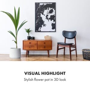 Fox & Fern Heusden, súprava 2 kvetináčov, polyston, vhodný na rastliny, ručná výroba, 3D vzhľad
