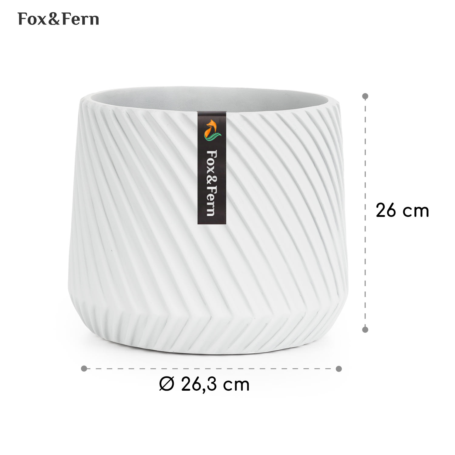Fox & Fern Heusden, kvetináč, Polystone, vhodný pre rastliny, ručná výroba – Obrázok 4