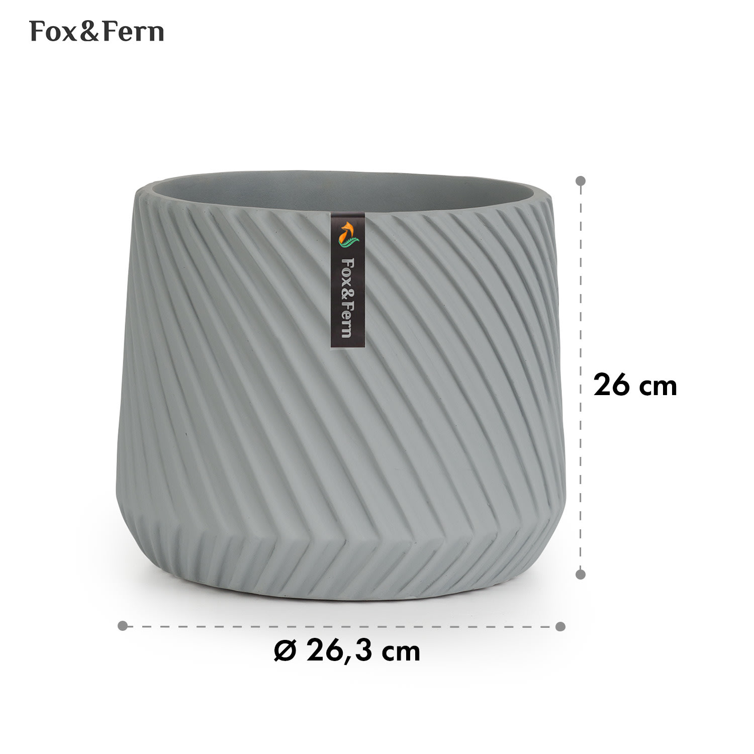 Fox & Fern Heusden, kvetináč, Polystone, vhodný pre rastliny, ručná výroba – Obrázok 4