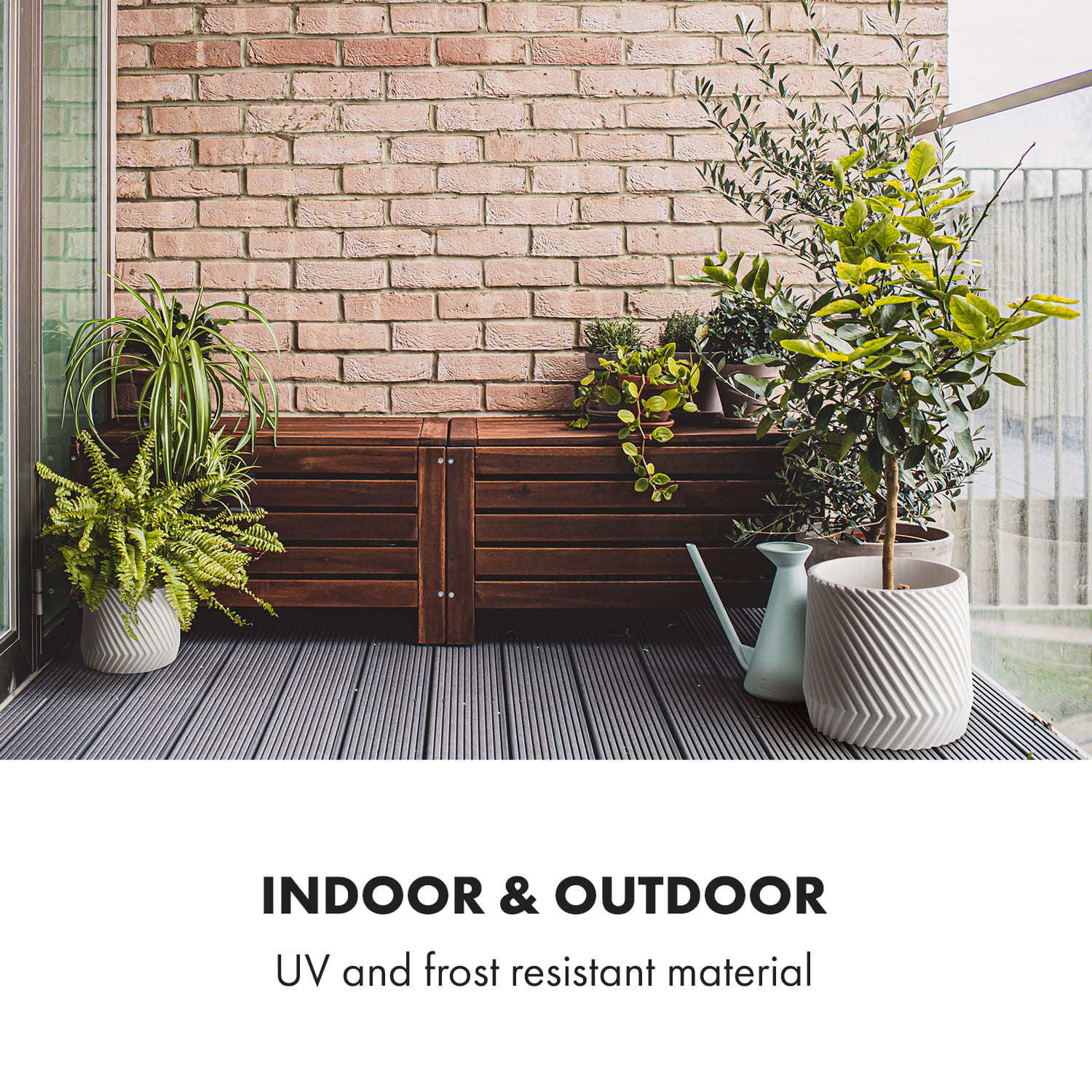 Fox & Fern Heusden, kvetináč, Polystone, vhodný pre rastliny, ručná výroba – Obrázok 4