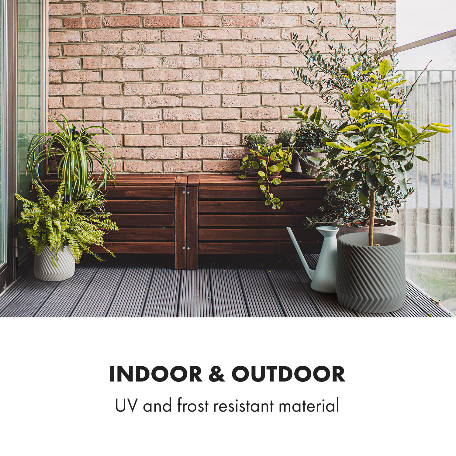 Fox & Fern Heusden, kvetináč, Polystone, vhodný pre rastliny, ručná výroba – Obrázok 4