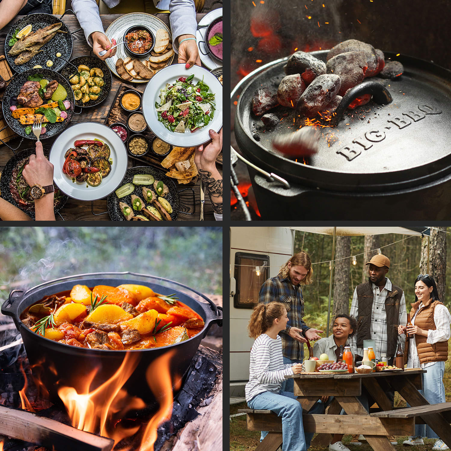 Klarstein Galloway, liatinový hrniec, 11.3 barbecue hrniec, liatina, žíhaný, veľkosť XL/10,7 l – Obrázok 4