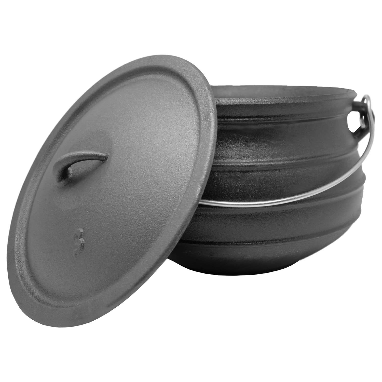 Klarstein Beefalo, liatinový hrniec, potjie, veľkosť L, liatina, okrúhly, pokrievka, 8 l – Obrázok 2