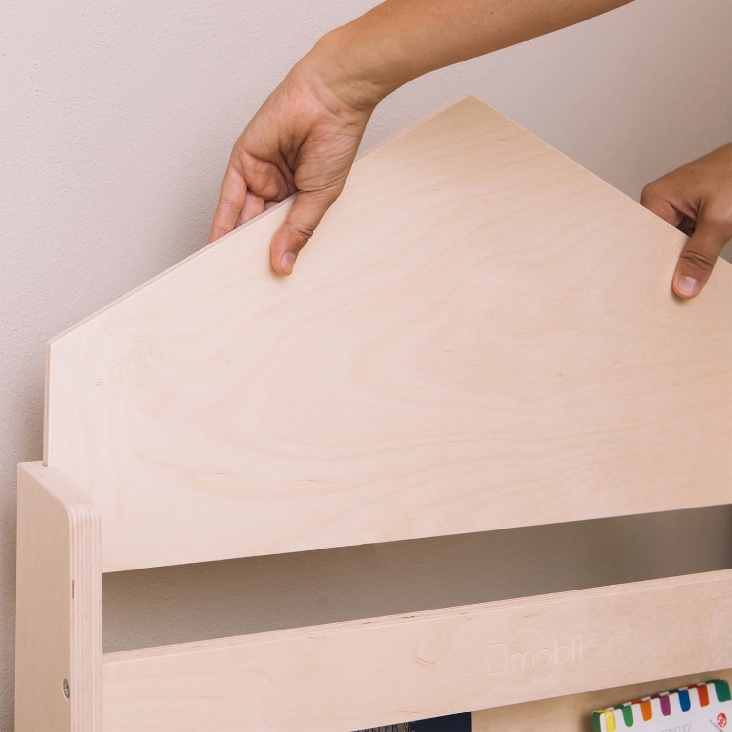Mobli Dotty, Natural Haus, detský regál na knihy, Montessori, multiplex, 60 × 95 × 13 cm – Obrázok 2
