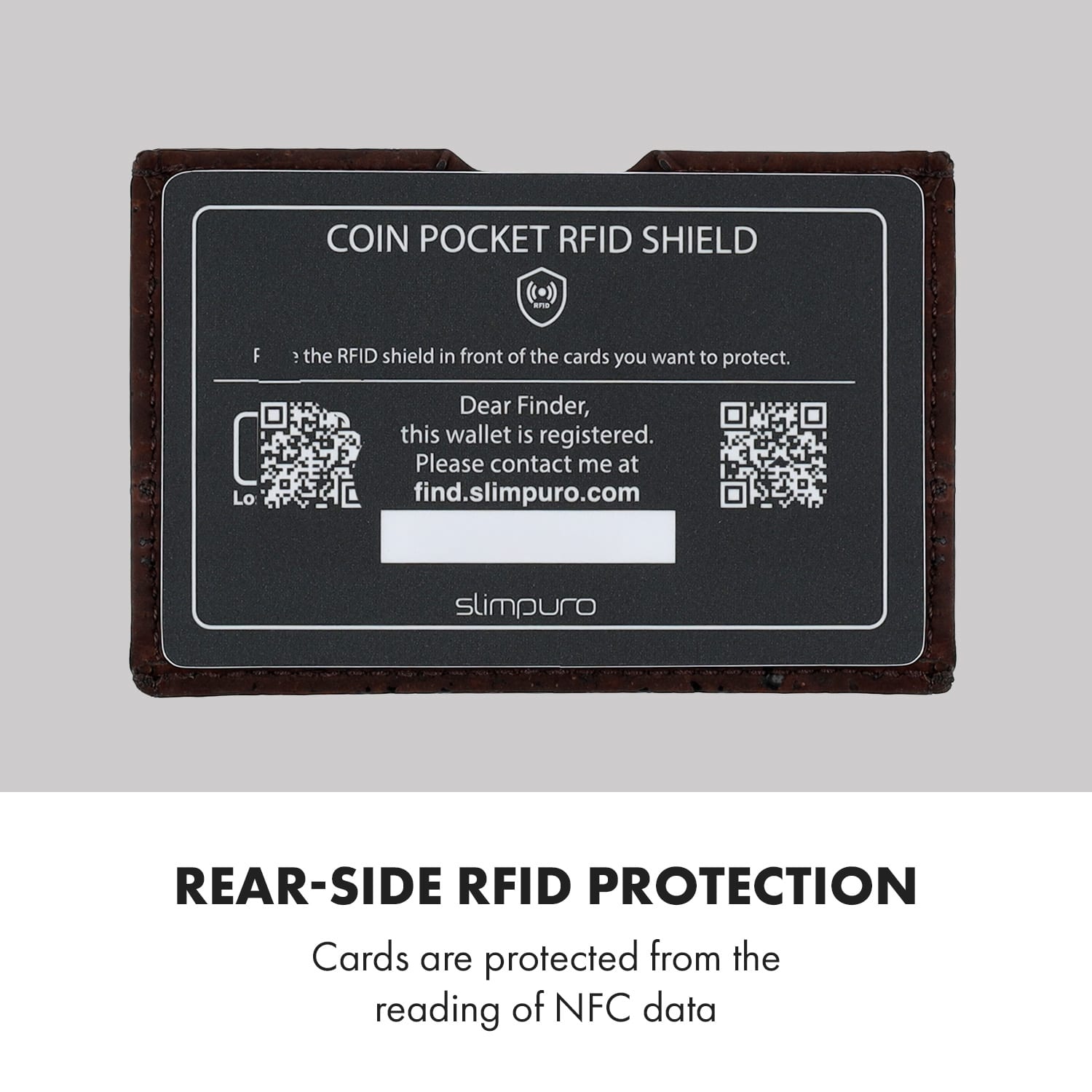 Slimpuro Coin Pocket s ochrannou kartou RFID pre ZNAP Slim Wallets 8 a 12, spínací gombík – Obrázok 4