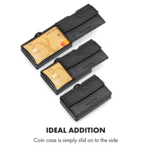 Slimpuro Coin Pocket s ochrannou kartou RFID pre ZNAP Slim Wallets 8 a 12, spínací gombík