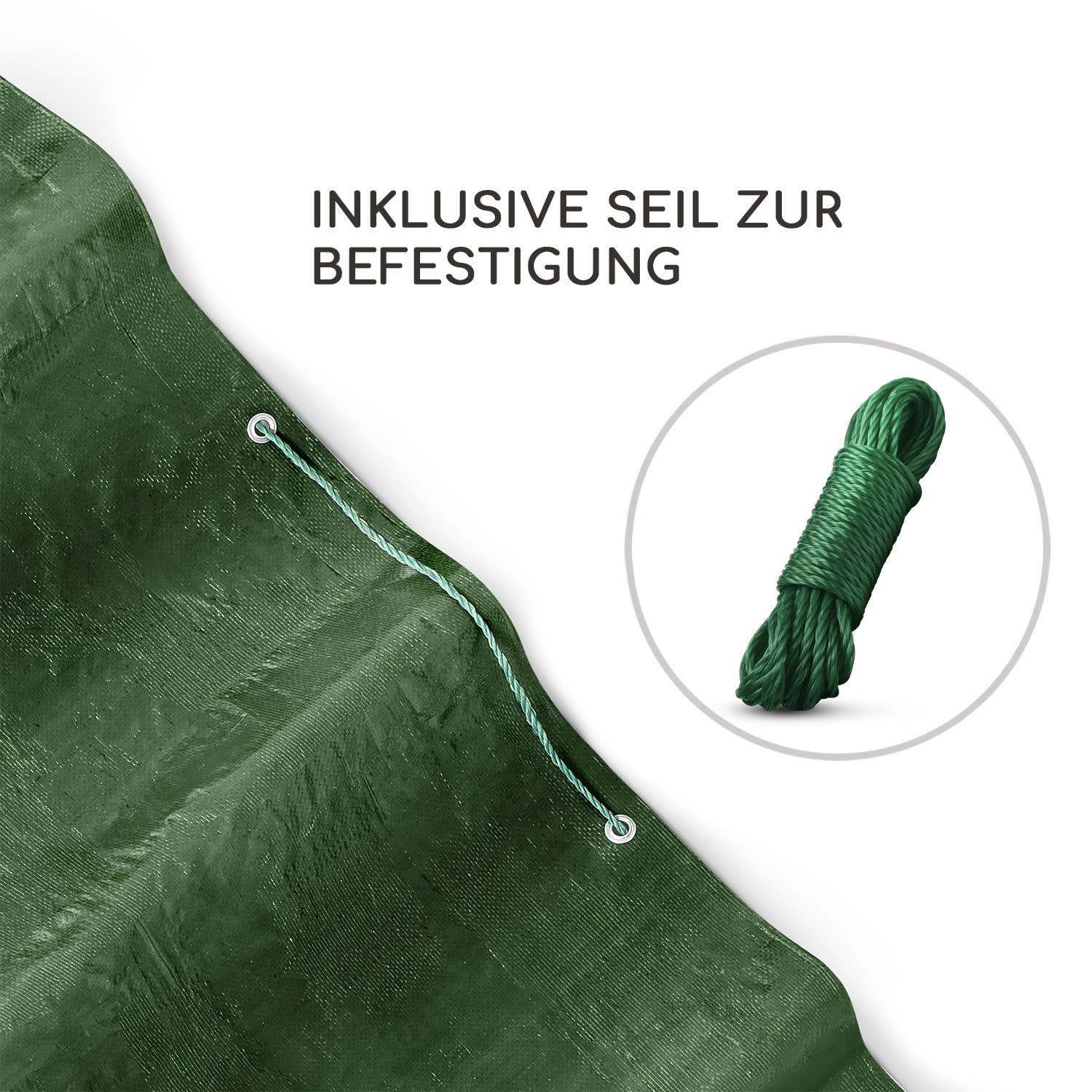 Blumfeldt Aegis, krycia plachta tkaná, univerzálna plachta, plast, zosilnené rohy, lanko – Obrázok 2