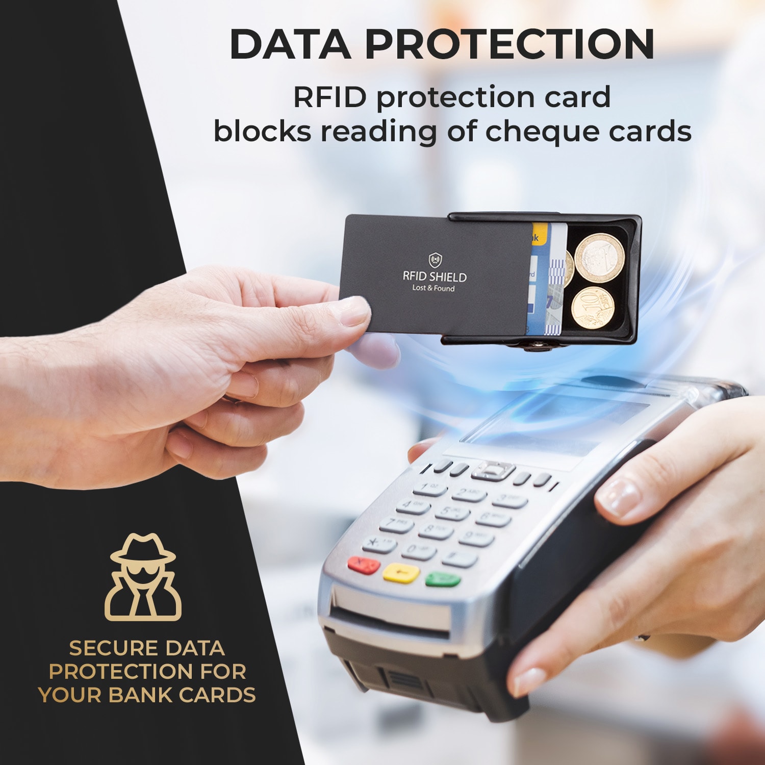 Slimpuro ZNAP Slim Wallet, 8 kariet, priehradka na mince, 8,9 x 1,5 x 6,3 cm (Š x V x H), ochrana RFID – Obrázok 2