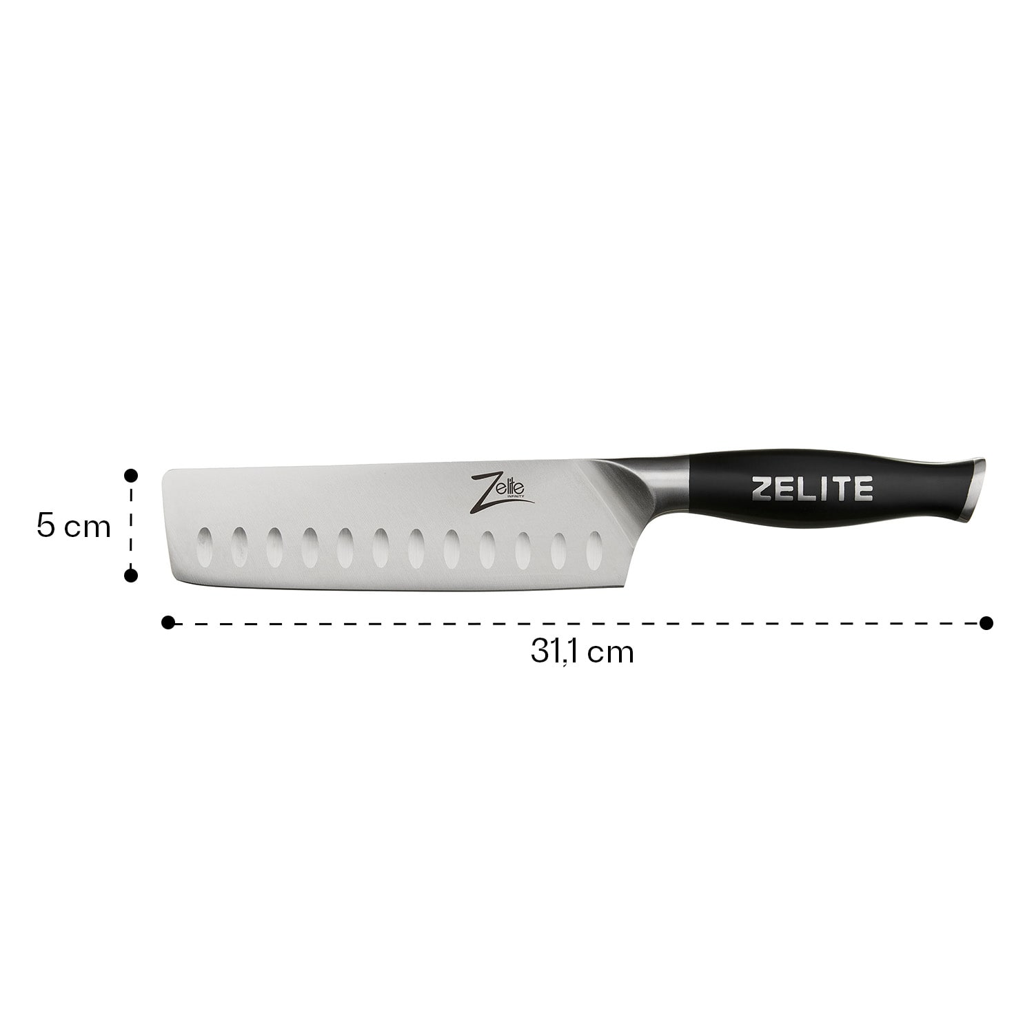 Zelite Infinity by Klarstein Comfort Pro, 7" nôž nakiri, 56 HRC, nehrdzavejúca oceľ – Obrázok 4