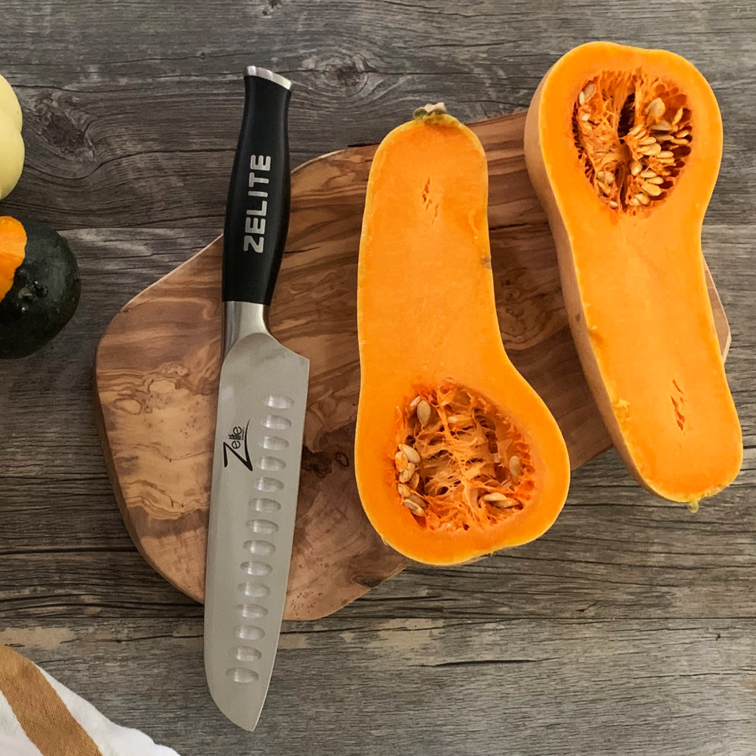 Zelite Infinity by Klarstein Comfort Pro, 7" nôž santoku, 56 HRC, nehrdzavejúca oceľ – Obrázok 3