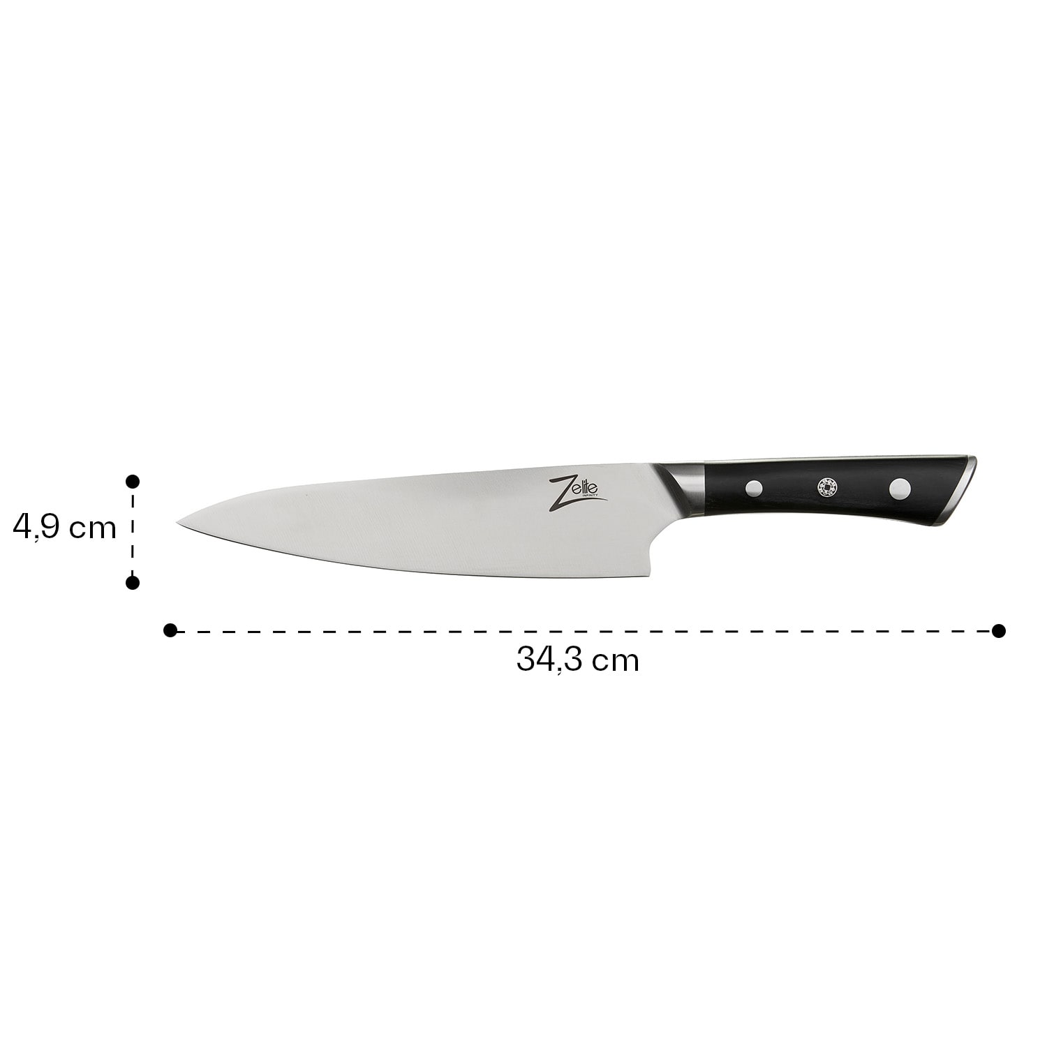 Zelite Infinity by Klarstein Razor-Edge, 8" kuchársky nôž, 59 HRC, nehrdzavejúce oceľ – Obrázok 4